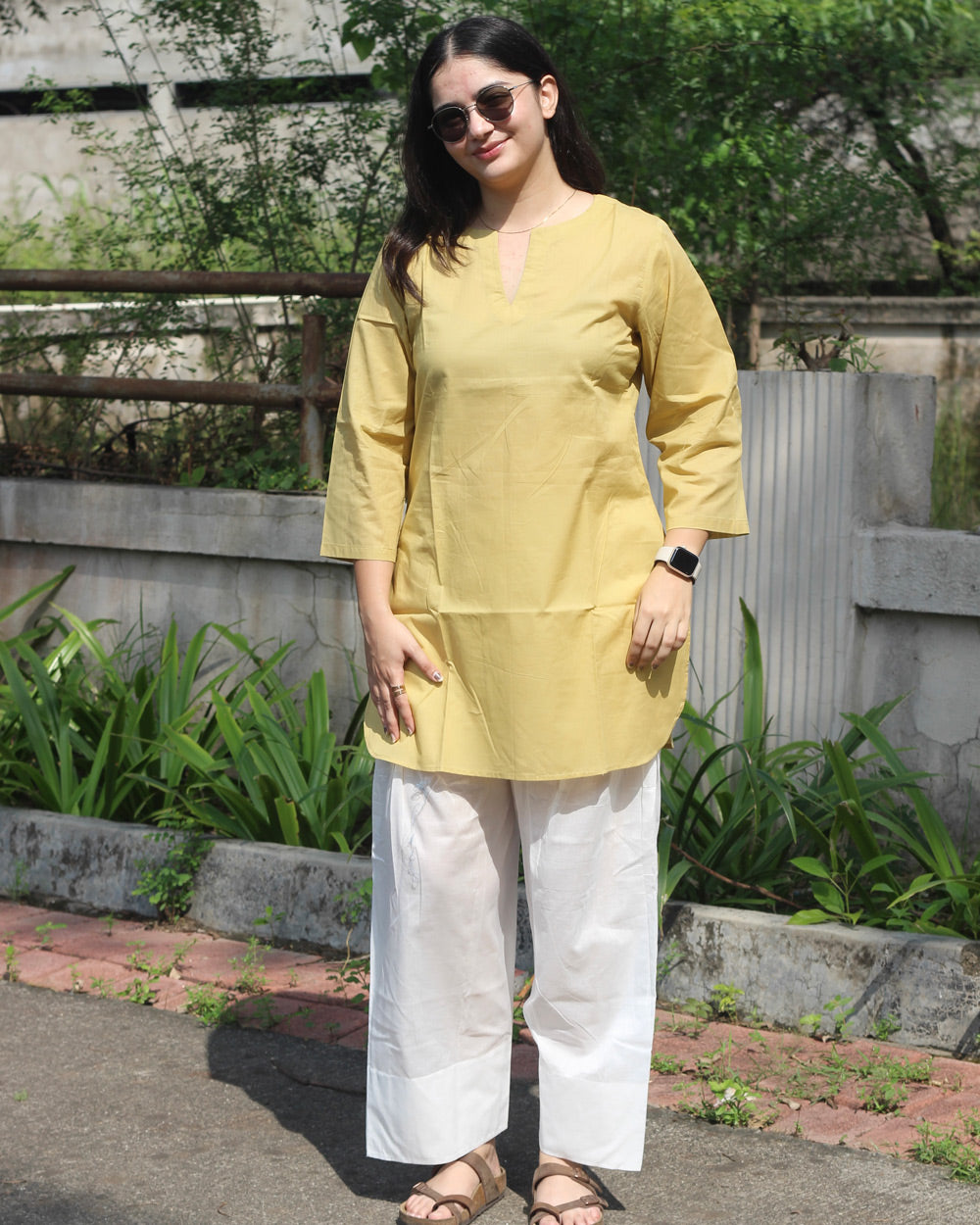 Kiran Short Tunic in Pure Cotton