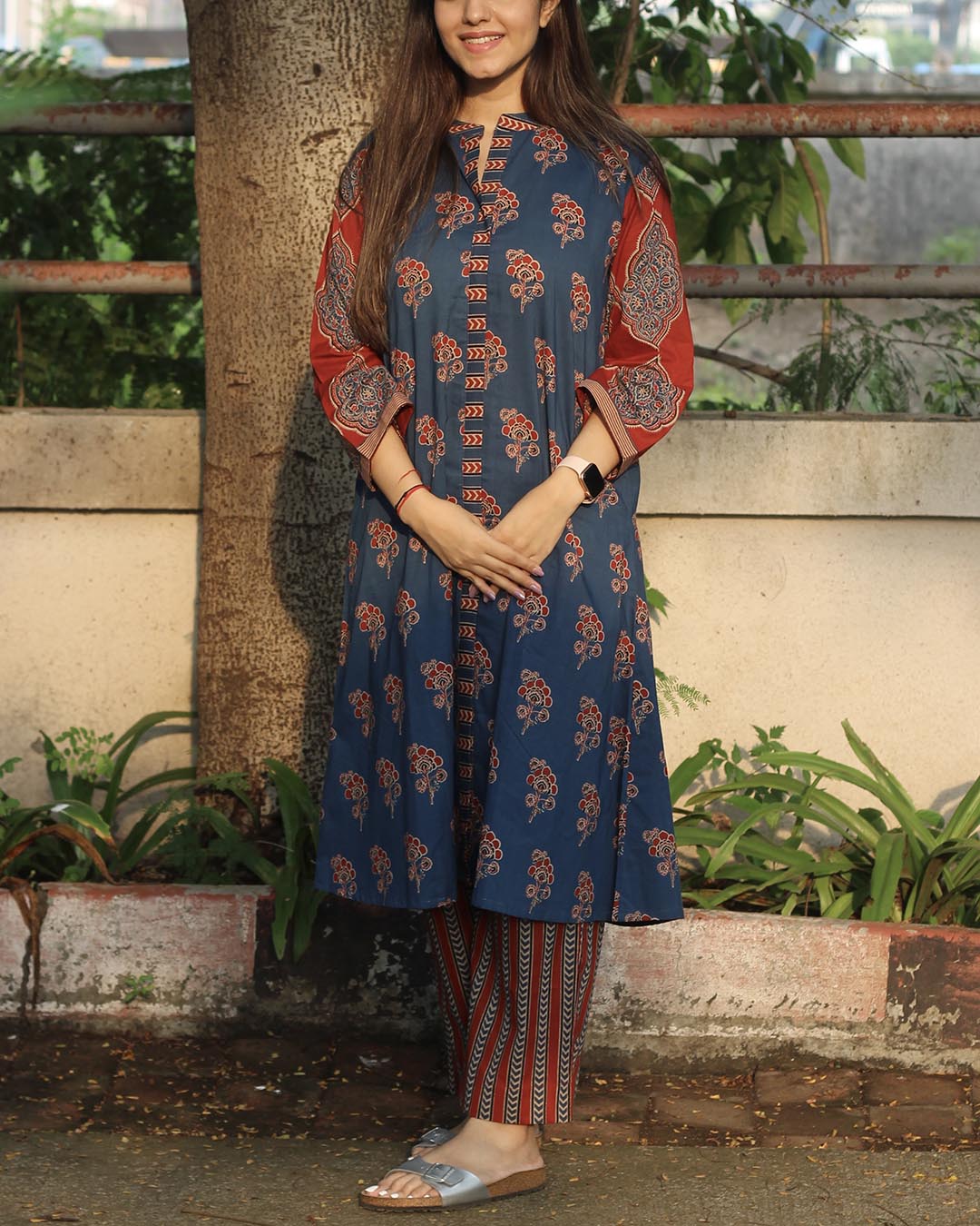 Handcrafted Handblock Kurta in Pure cotton