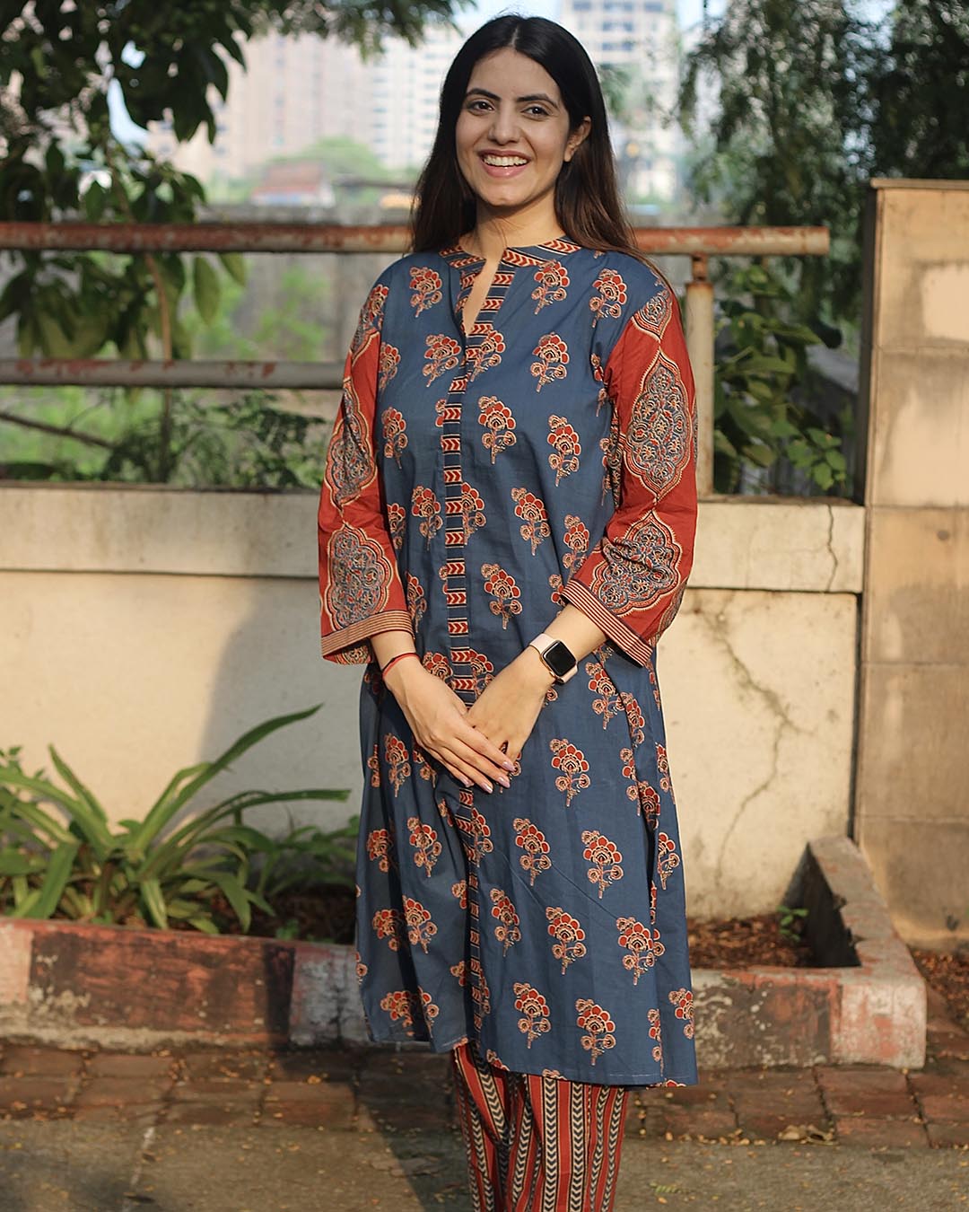 Handcrafted Handblock Kurta in Pure cotton