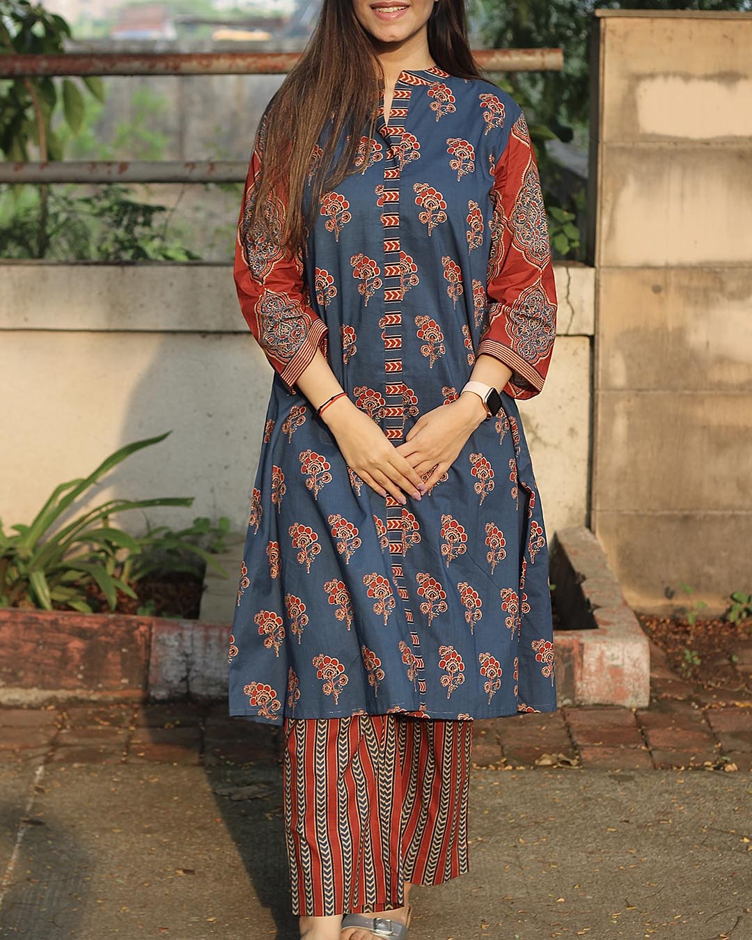Handcrafted Handblock Kurta in Pure cotton