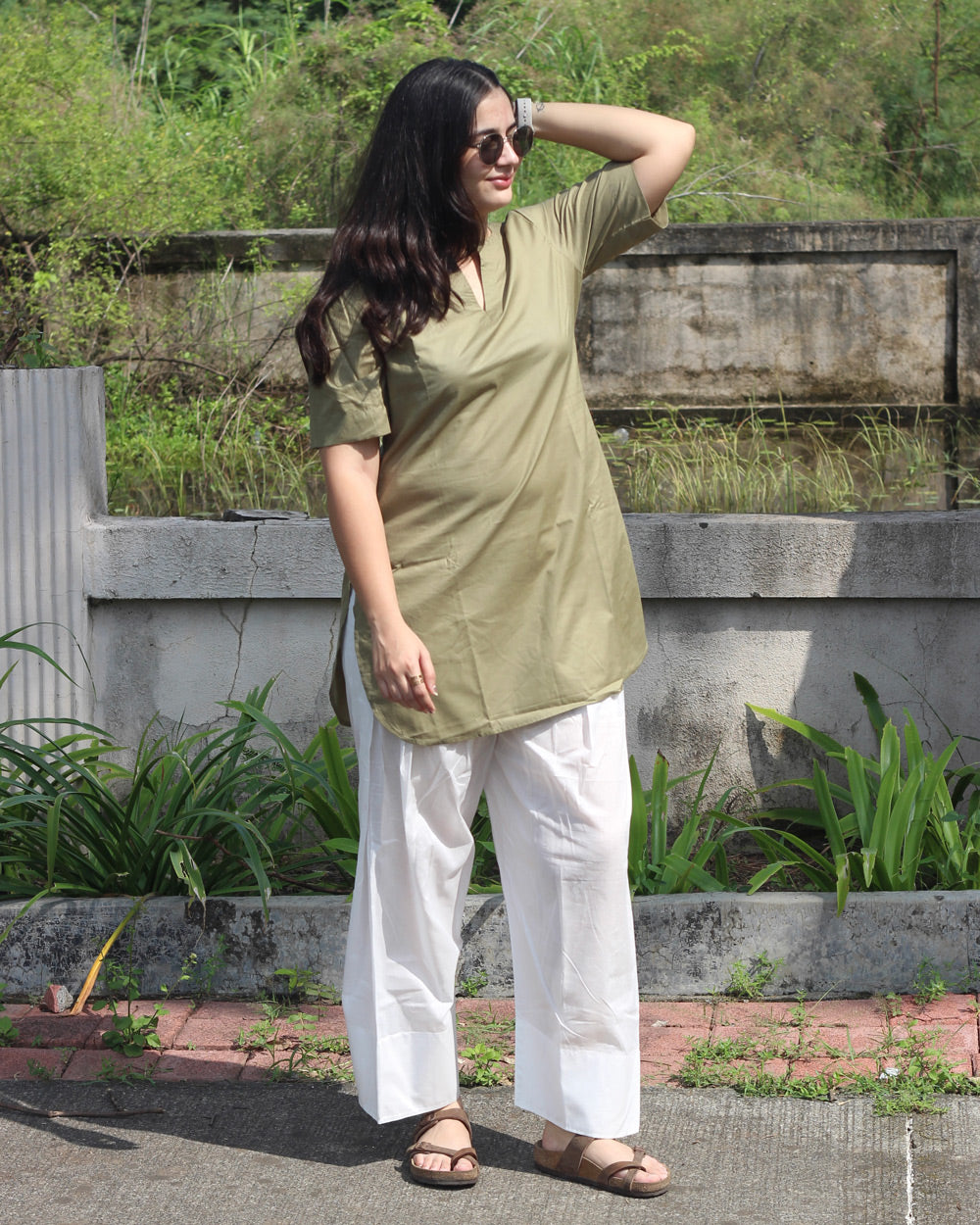Komal Short Tunic in Pure Cotton