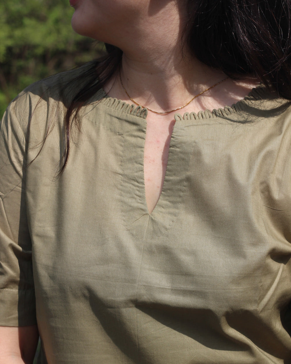 Komal Short Tunic in Pure Cotton
