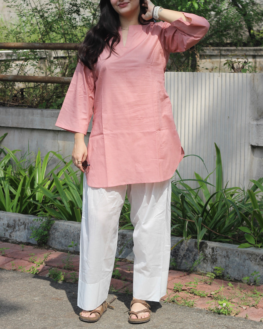 Jiya Short Tunic in Pure Cotton
