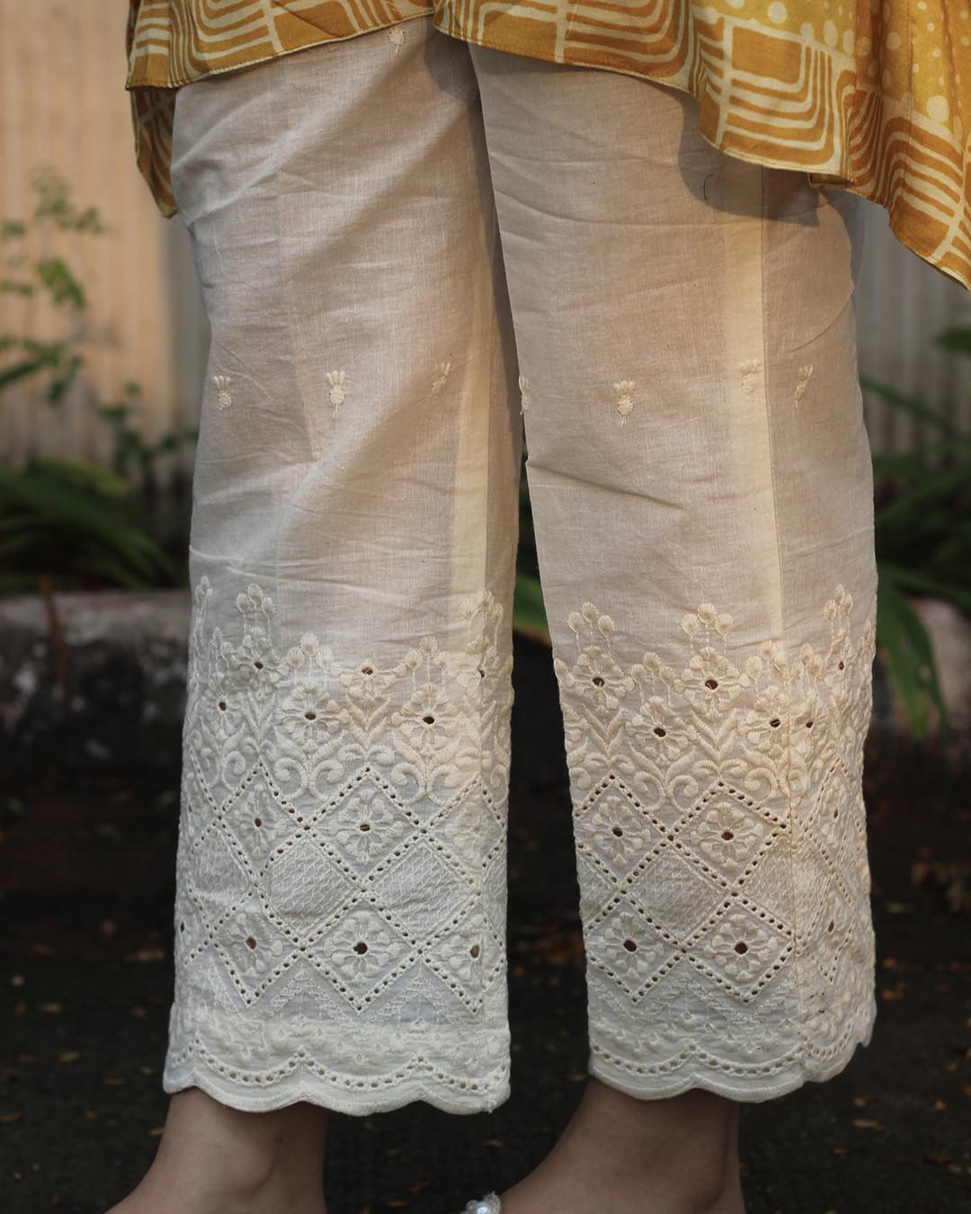 Off-White Hakoba Detailed Palazzo Pants