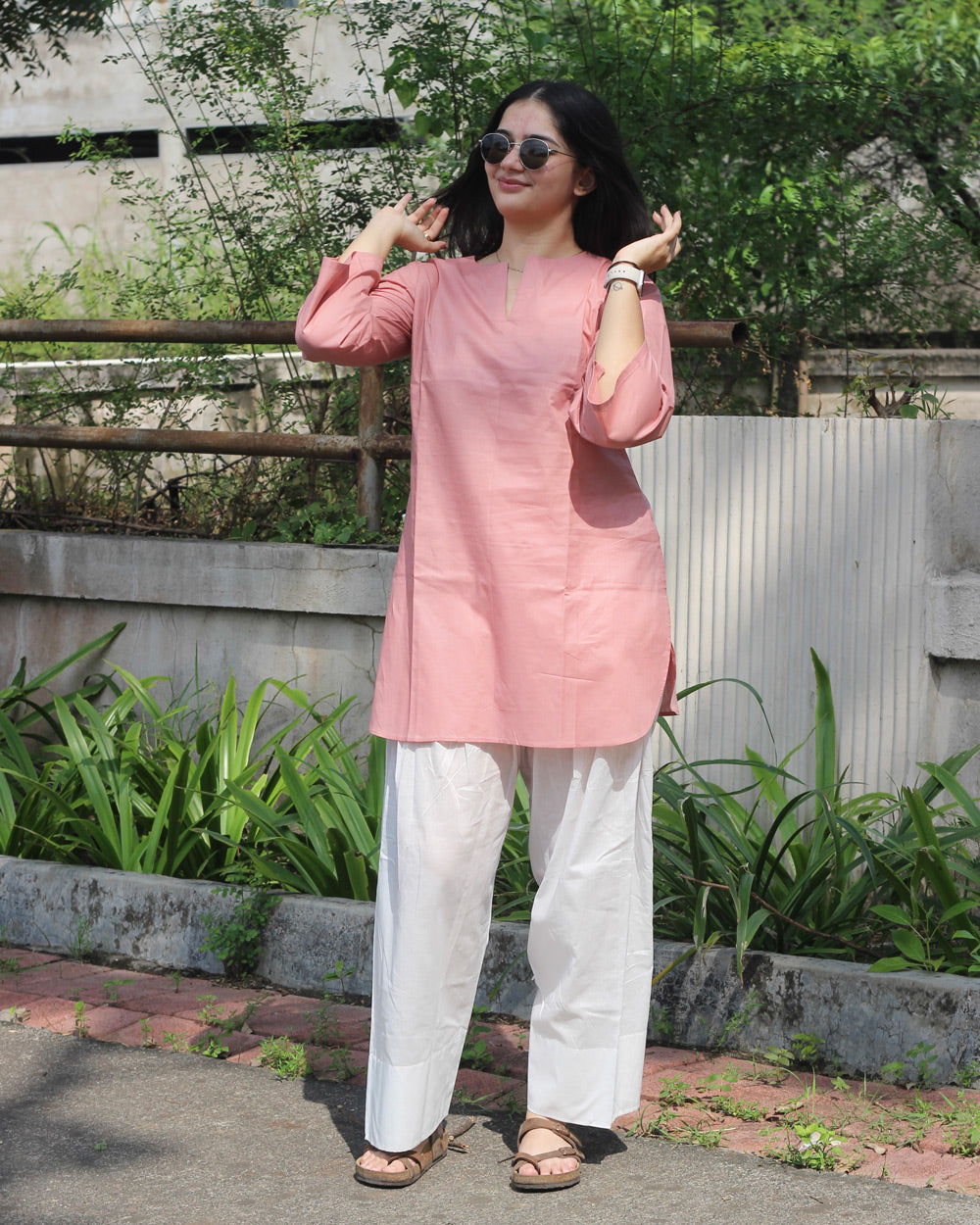 Jiya Short Tunic in Pure Cotton