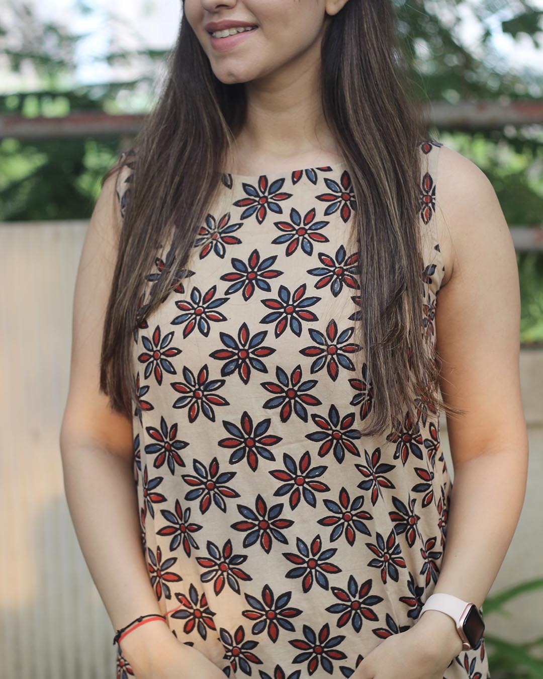 Floral printed Handblock Kurta
