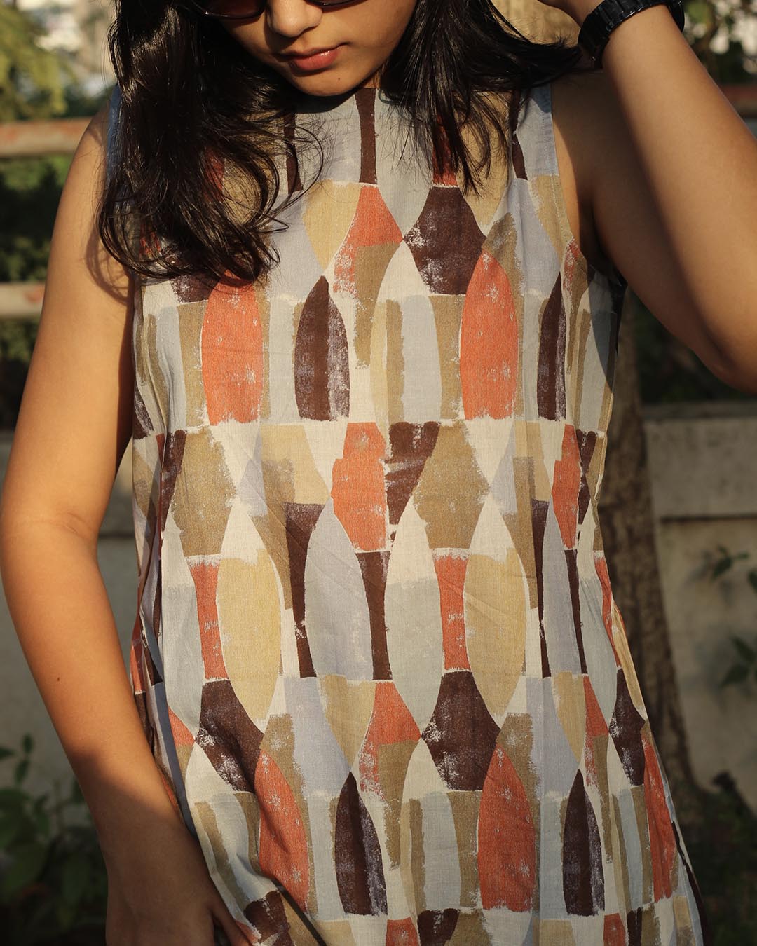 Premium cotton Brick Abstract Printed Co-ord Set