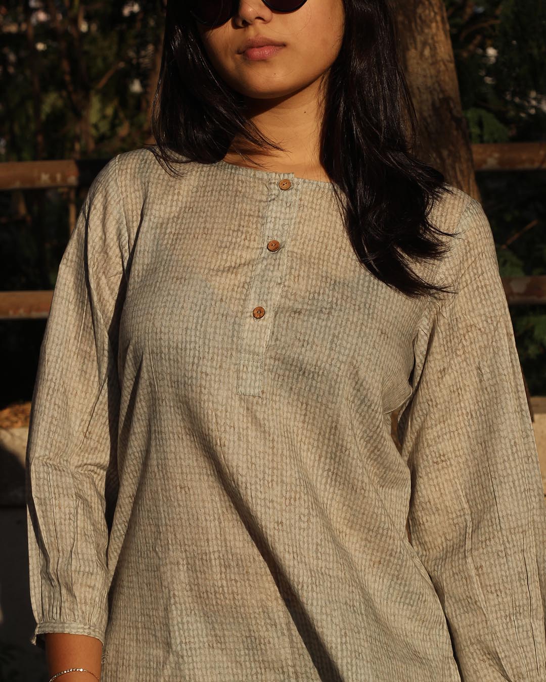 Dusty Squares Lounge set in Premium Cotton