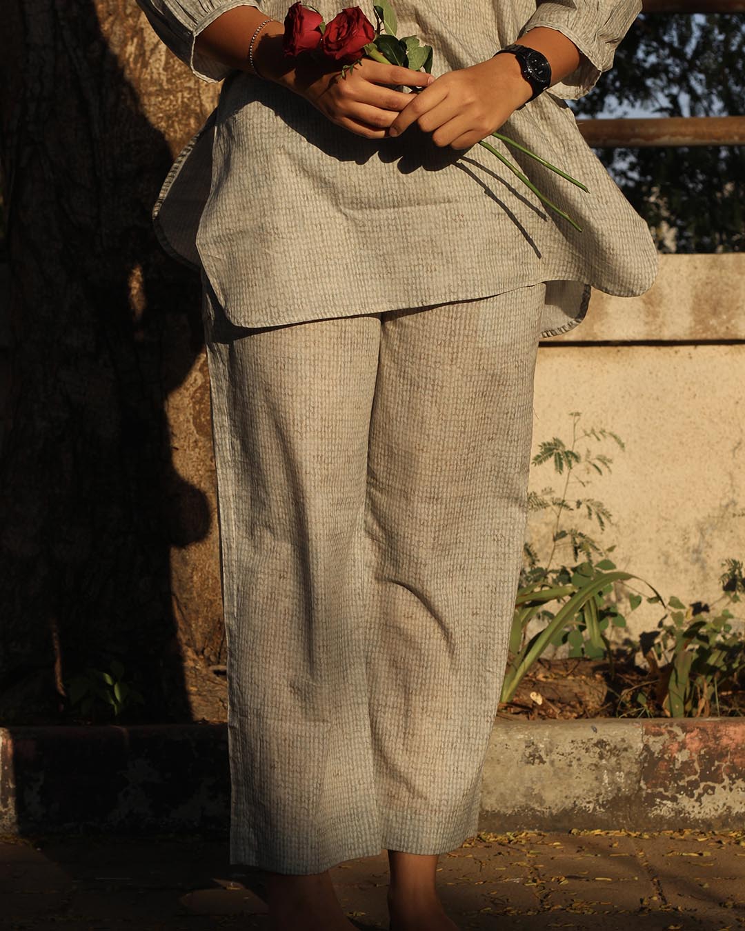 Dusty Squares Lounge set in Premium Cotton