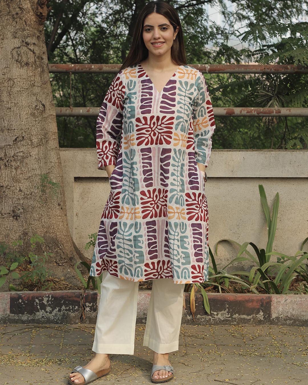 Prism A-Line Kurta in Premium Cotton