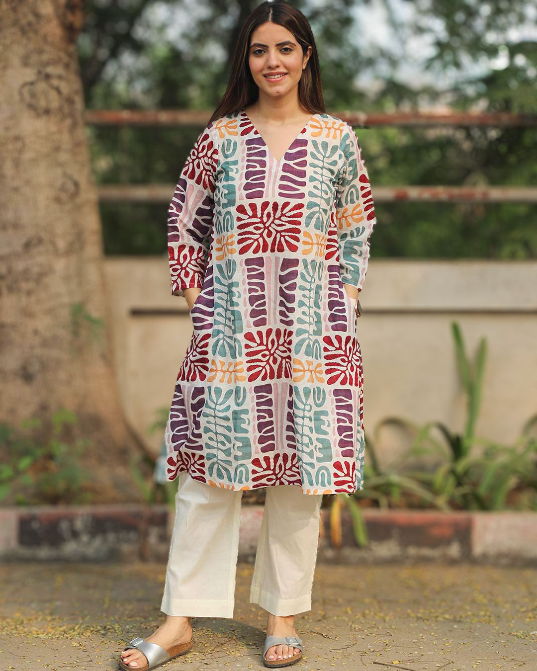 Prism A-Line Kurta in Premium Cotton