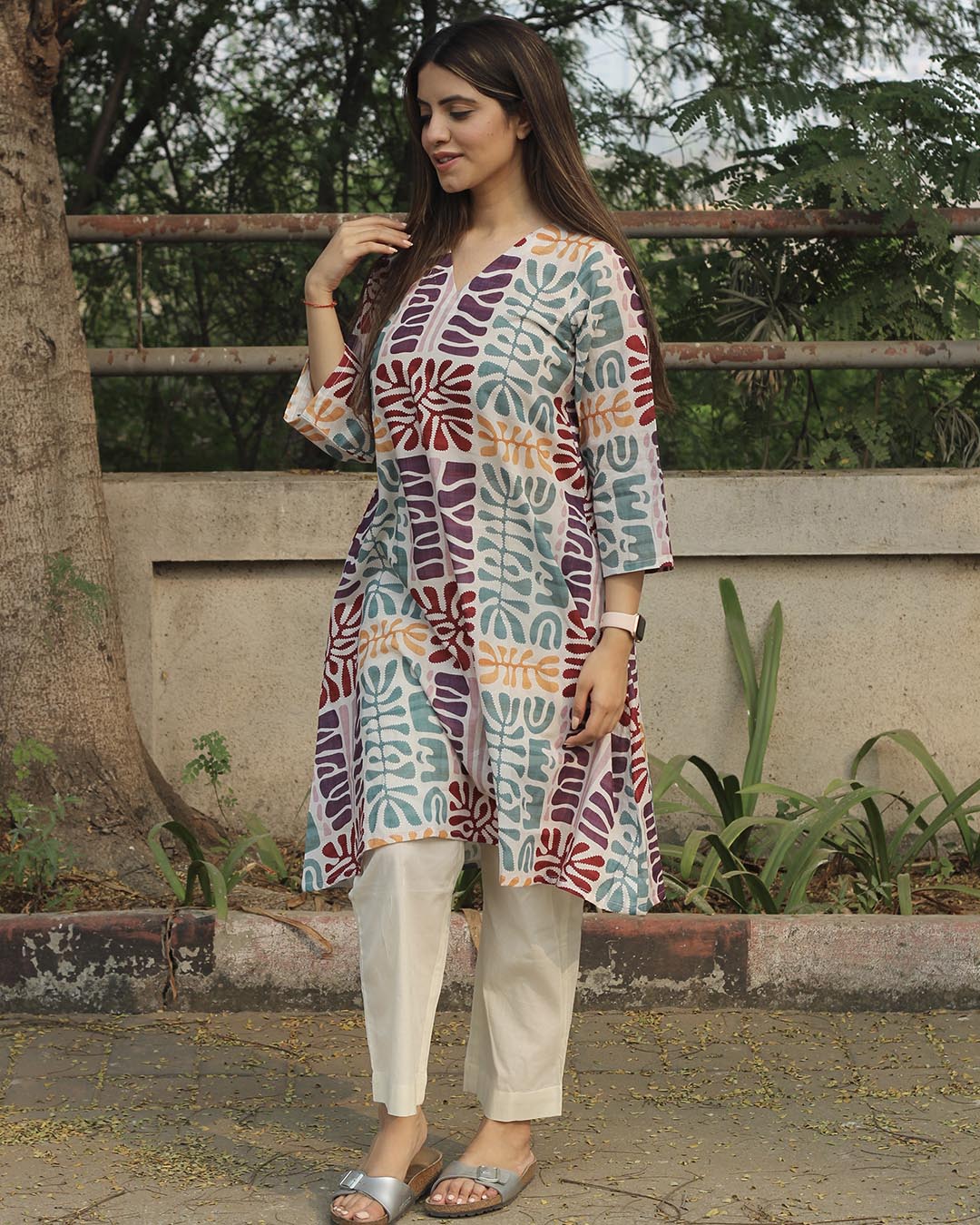Prism A-Line Kurta in Premium Cotton
