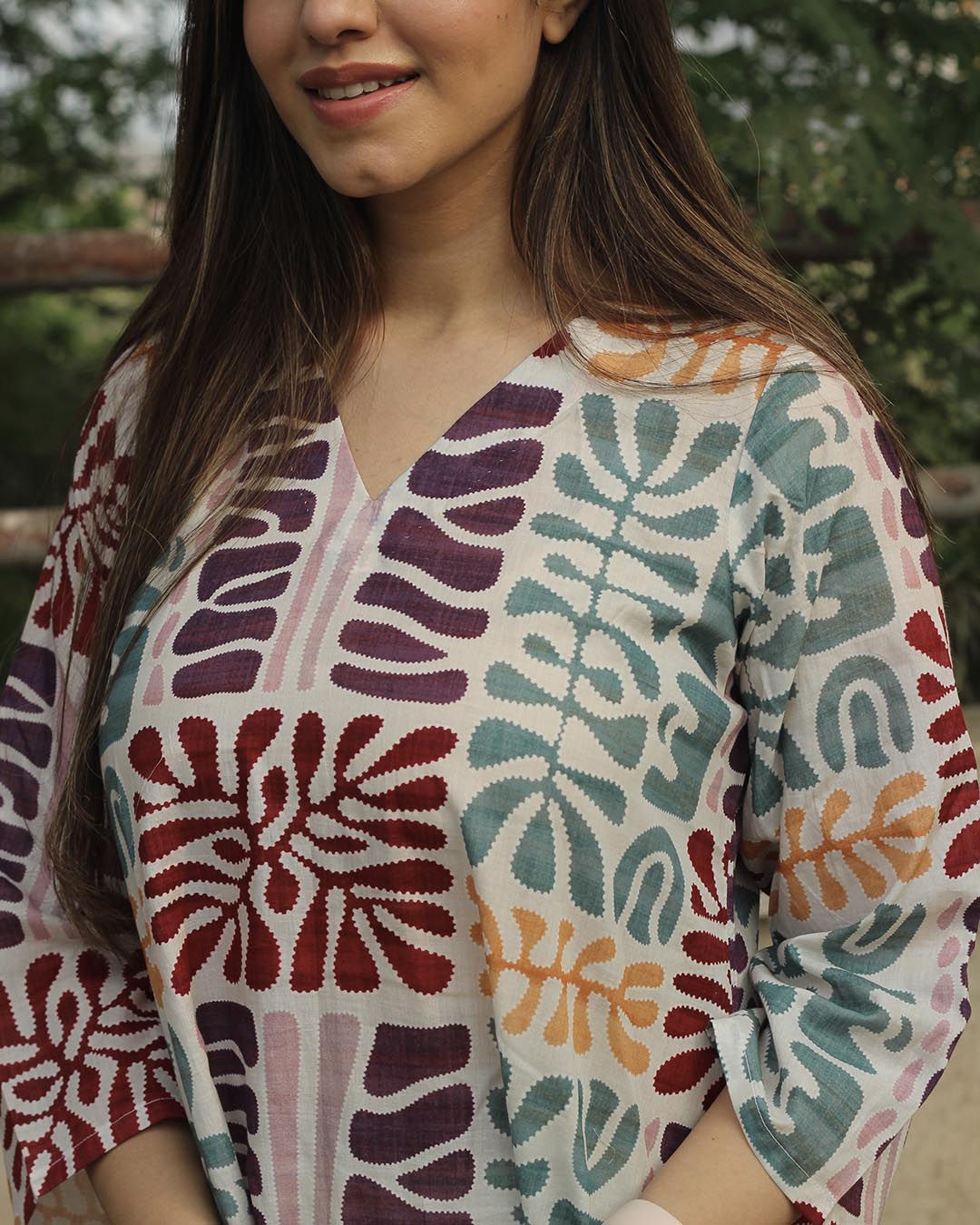 Prism A-Line Kurta in Premium Cotton