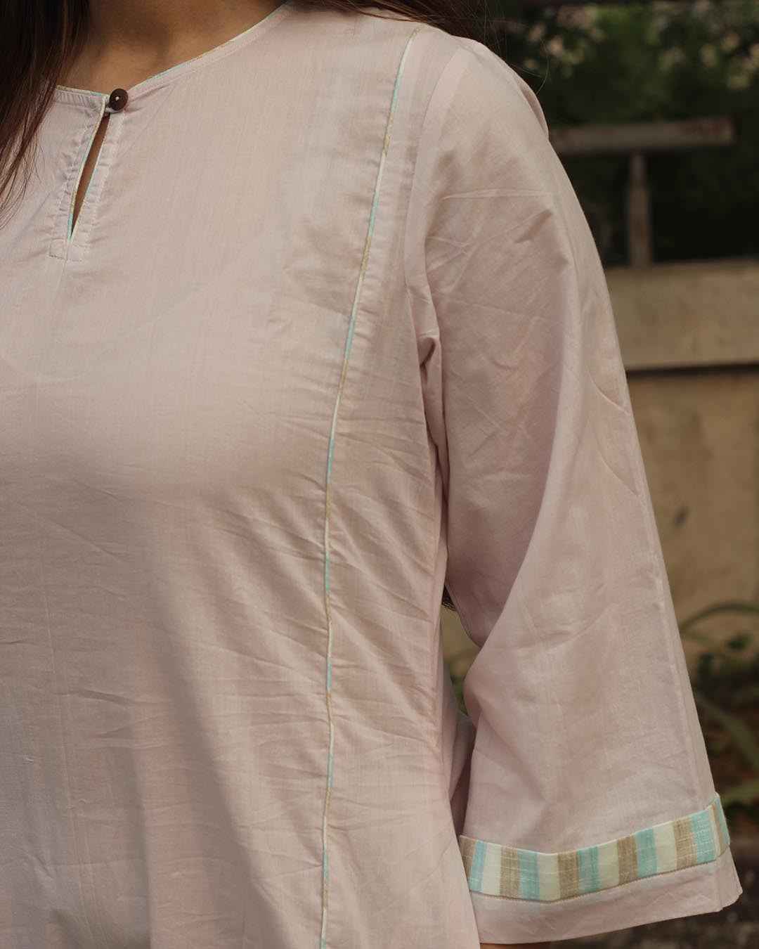 Subtle Pink Premium Cotton Kurta Pant Set