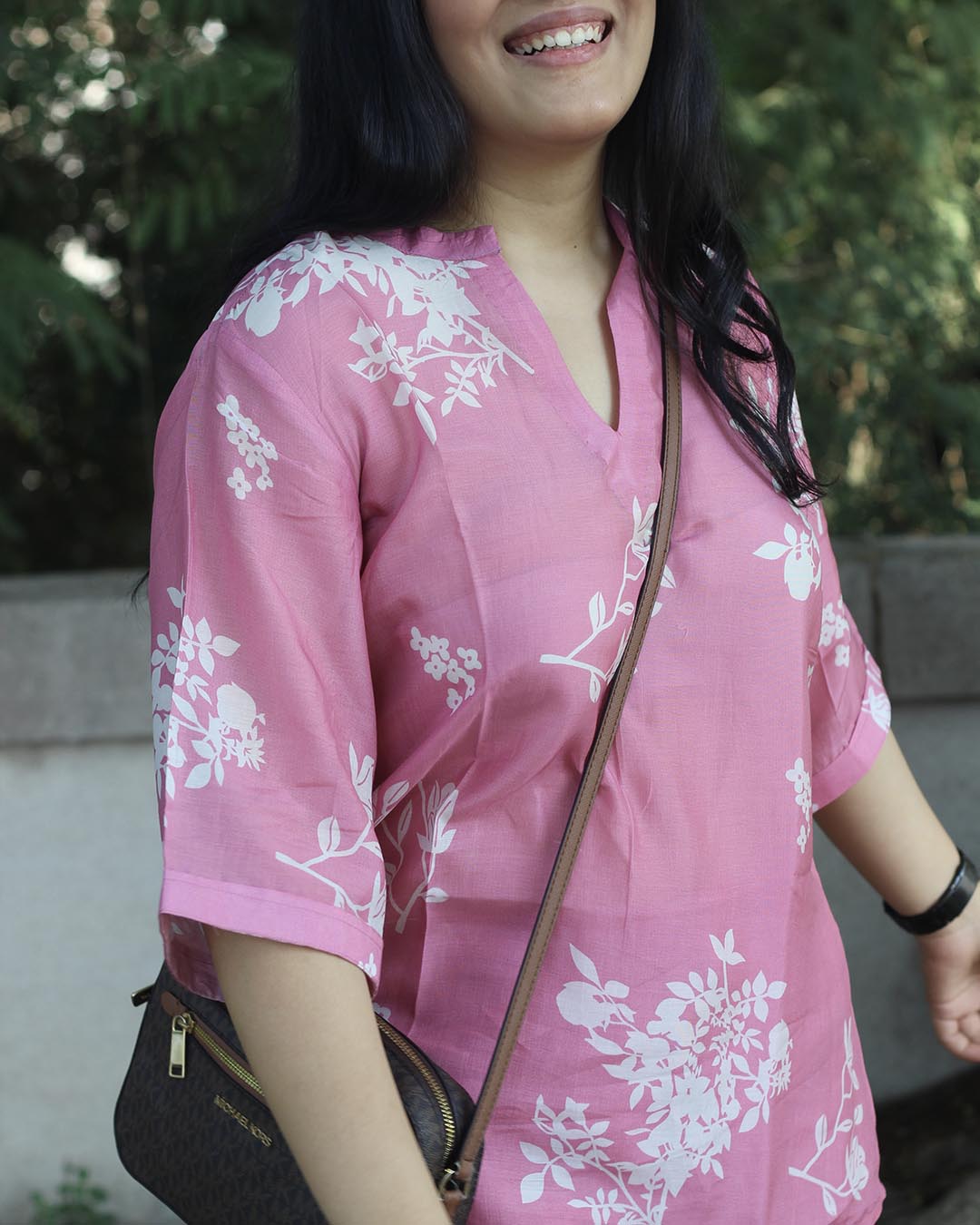 Blush  bloom Pure cotton silk co-ord set