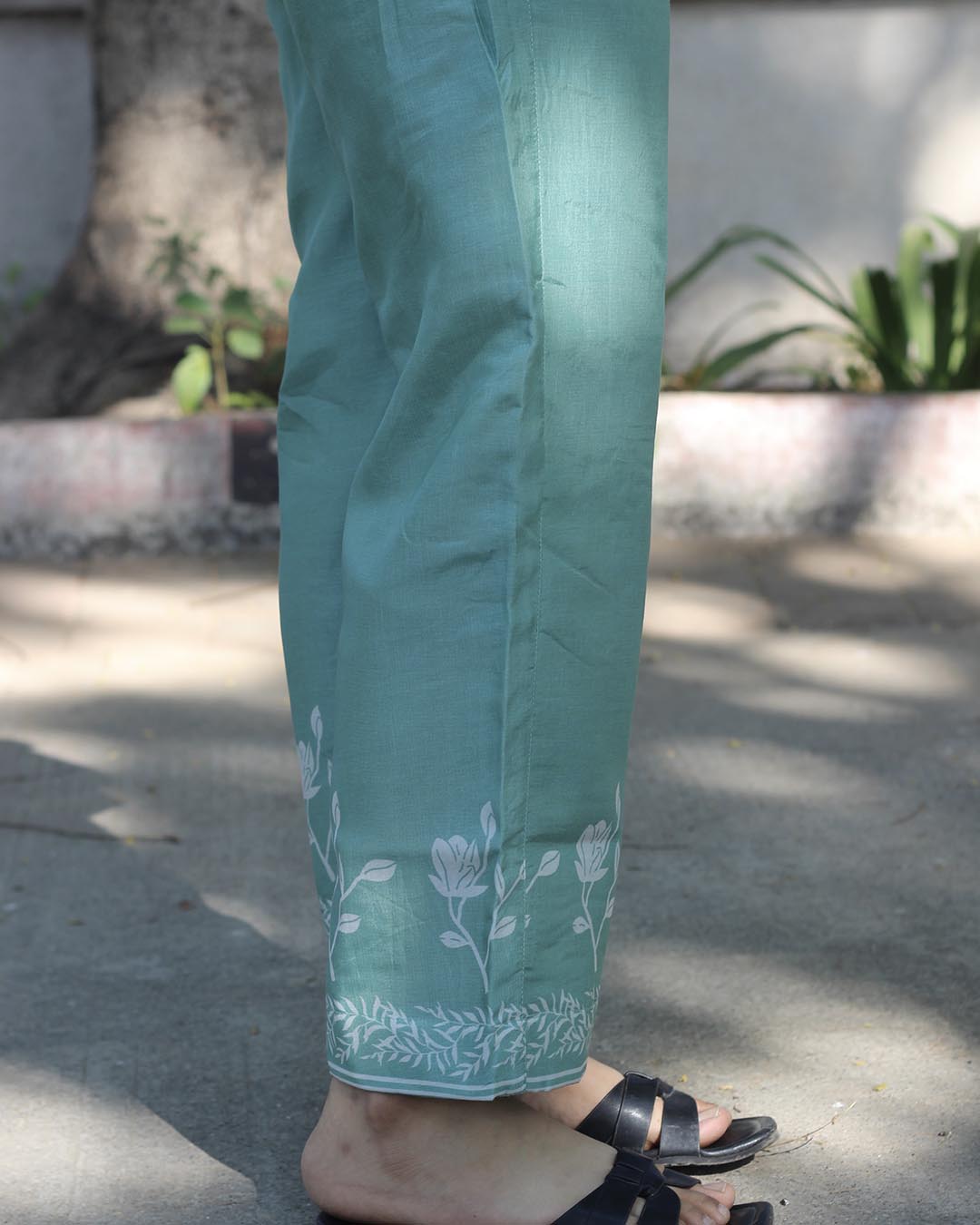 Aqua bloom Pure cotton silk co-ord set