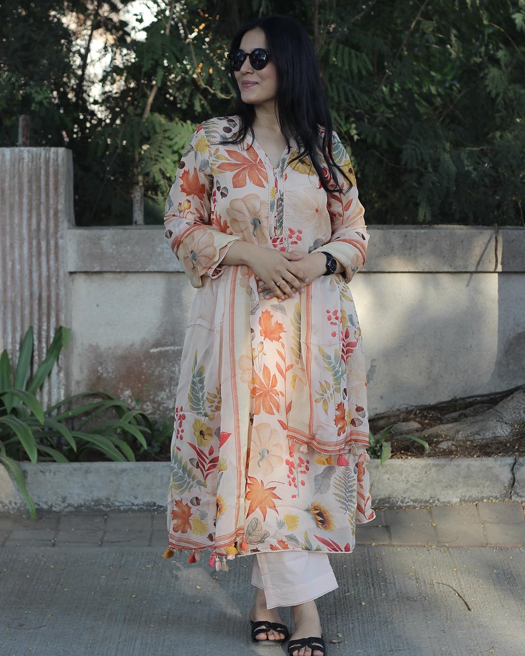 Noor – Pure Organza Floral Suit Set