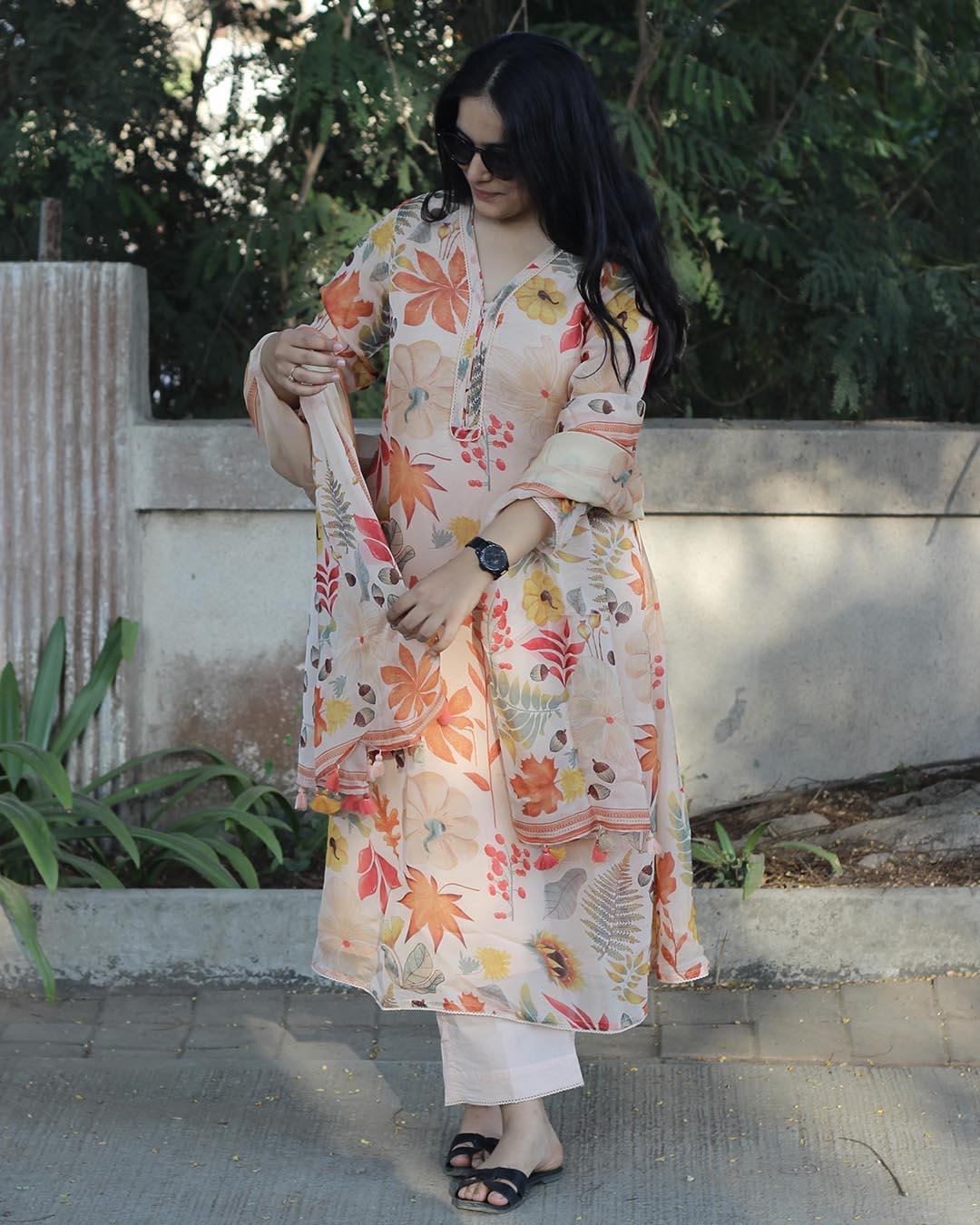 Noor – Pure Organza Floral Suit Set