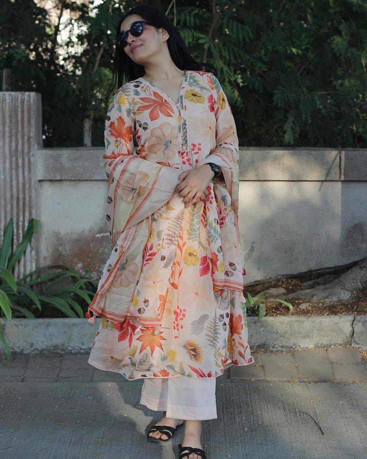 Noor – Pure Organza Floral Suit Set