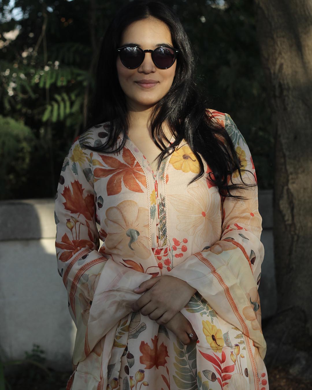 Noor – Pure Organza Floral Suit Set