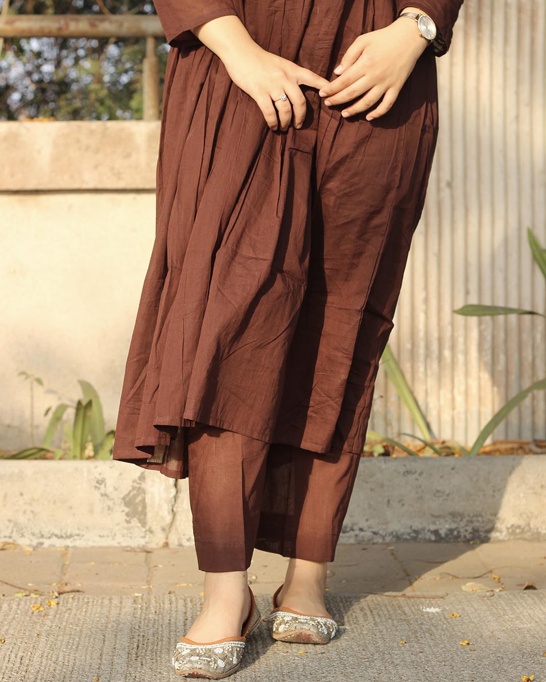Best seller : Brown Mul cotton kurta set