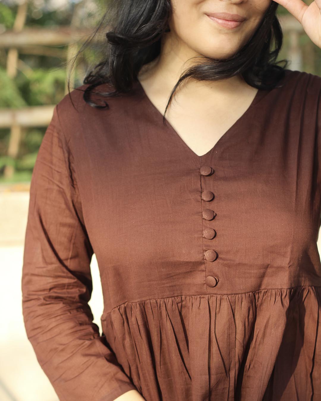 Best seller : Brown Mul cotton kurta set
