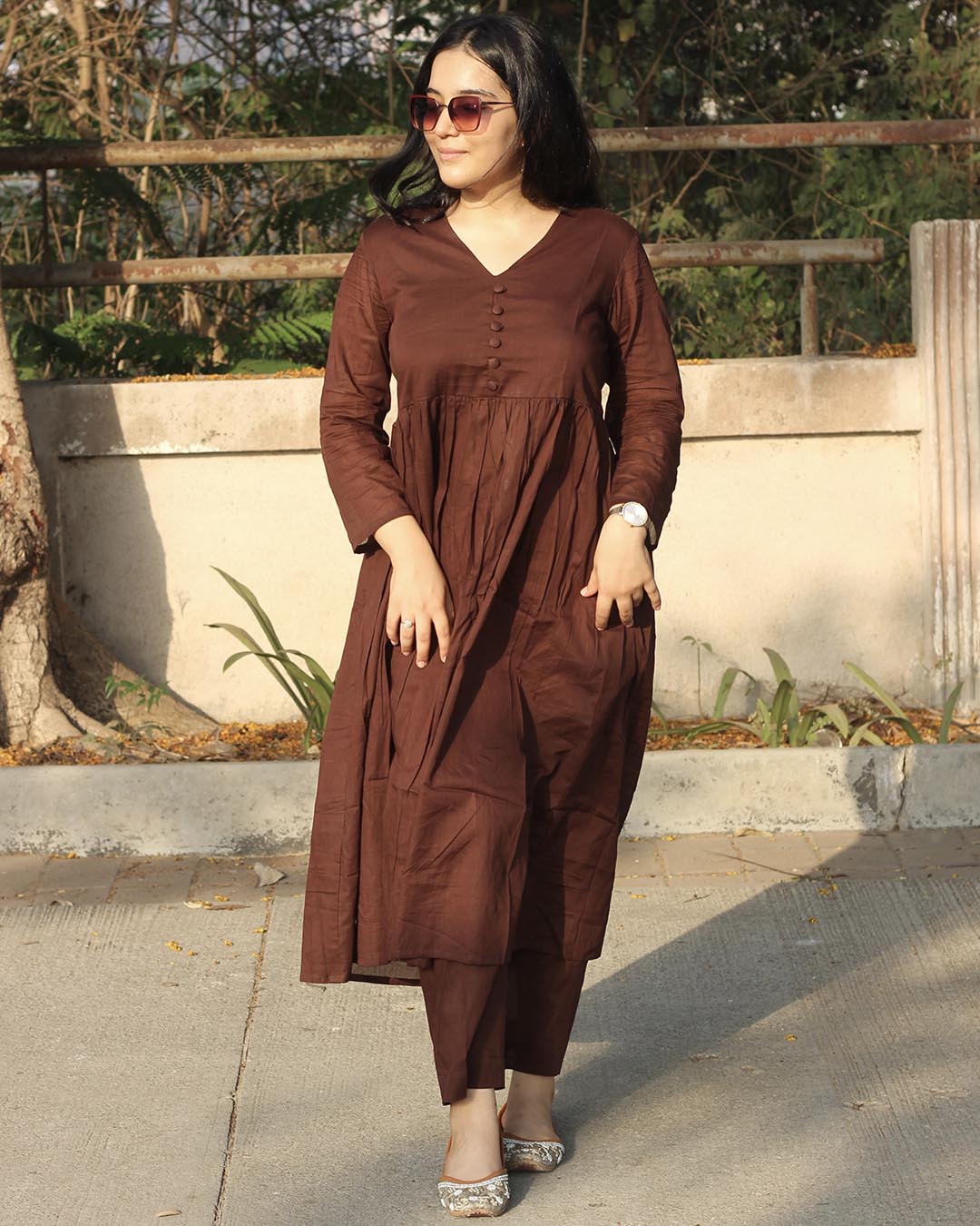 Best seller : Brown Mul cotton kurta set