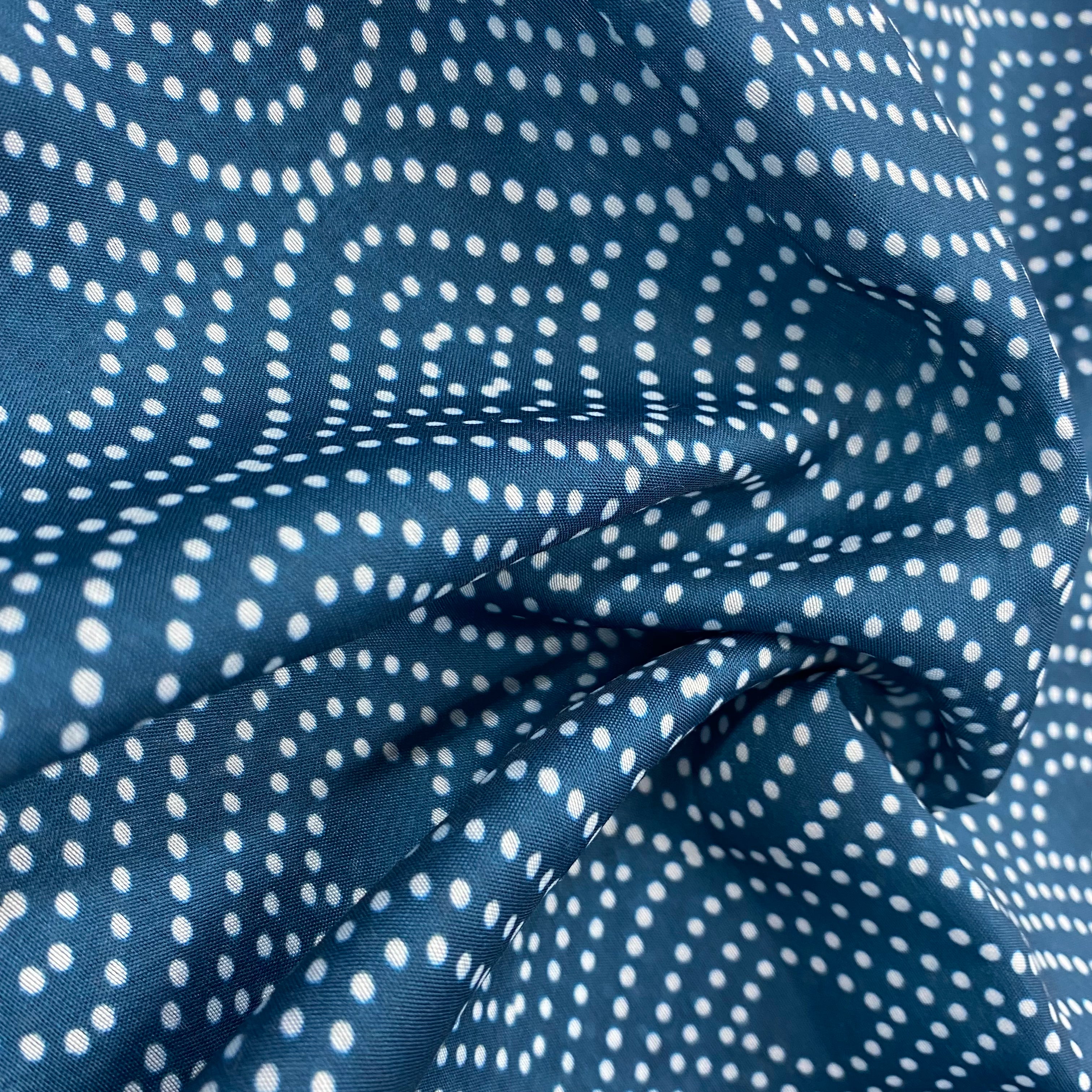 1.25 Meter - Dotted abstract print on Linen Satin