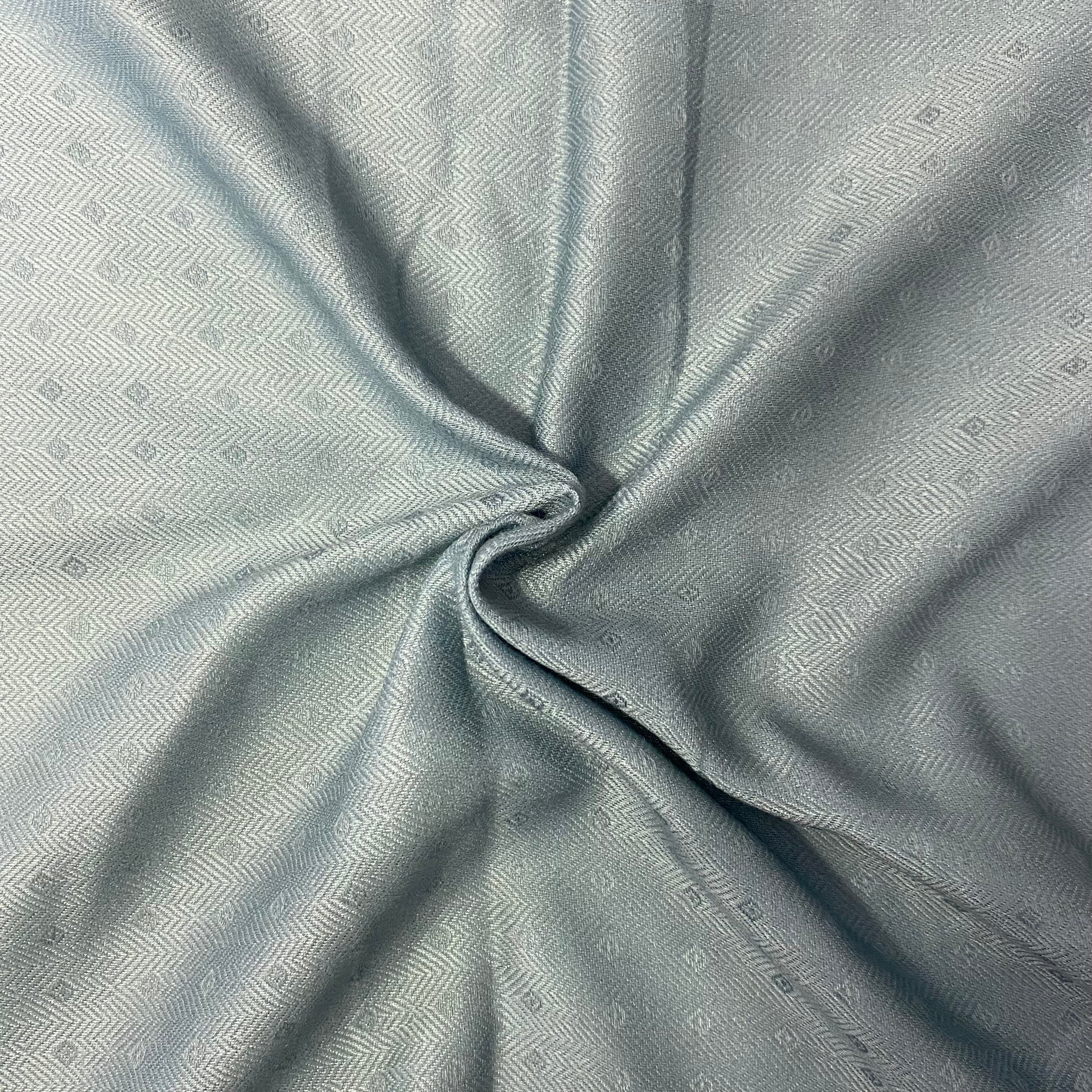 1 Meter - Pashmina dull plain blue coloured fabric