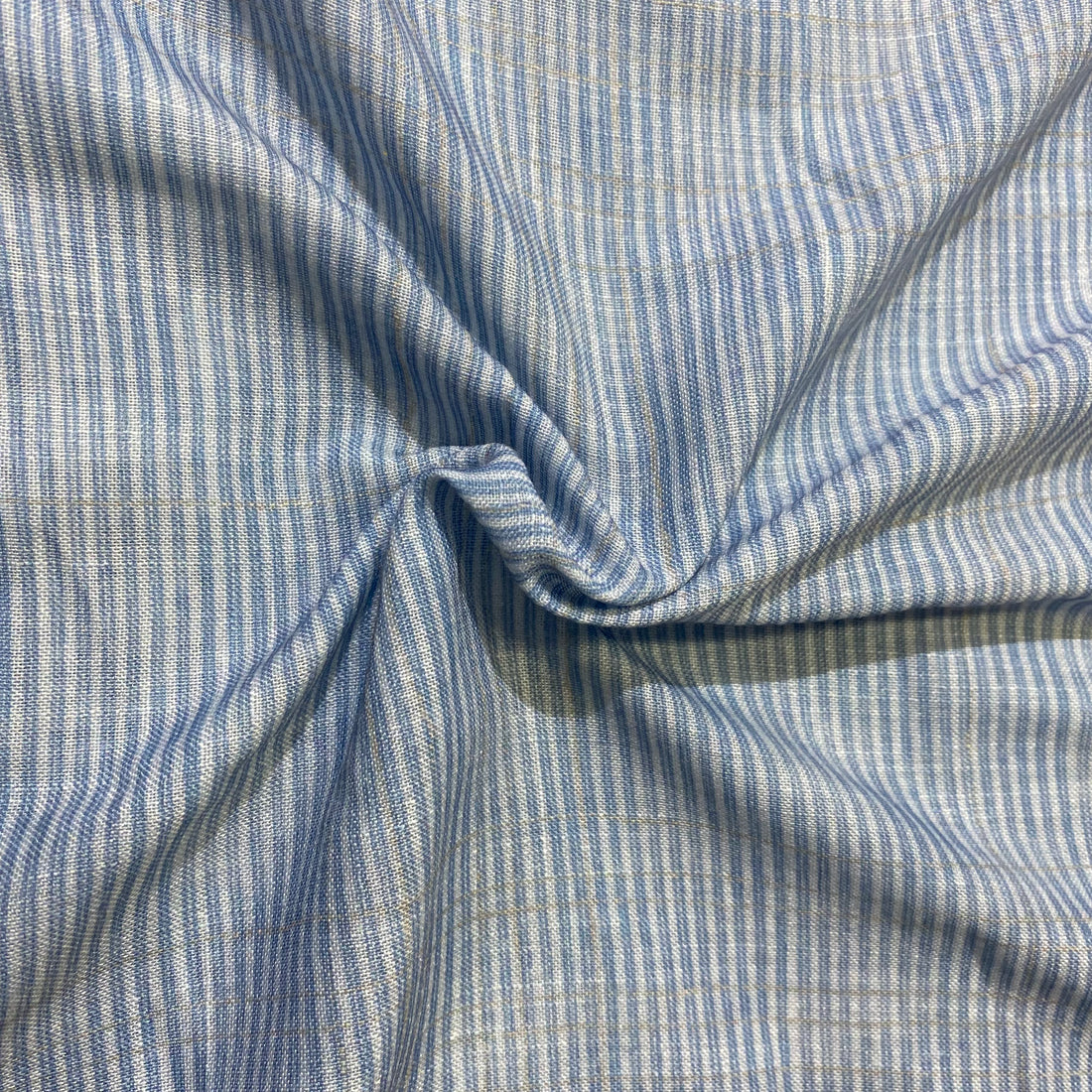 Striped Top Bottom with booti on Cotton-Linen, per meter price