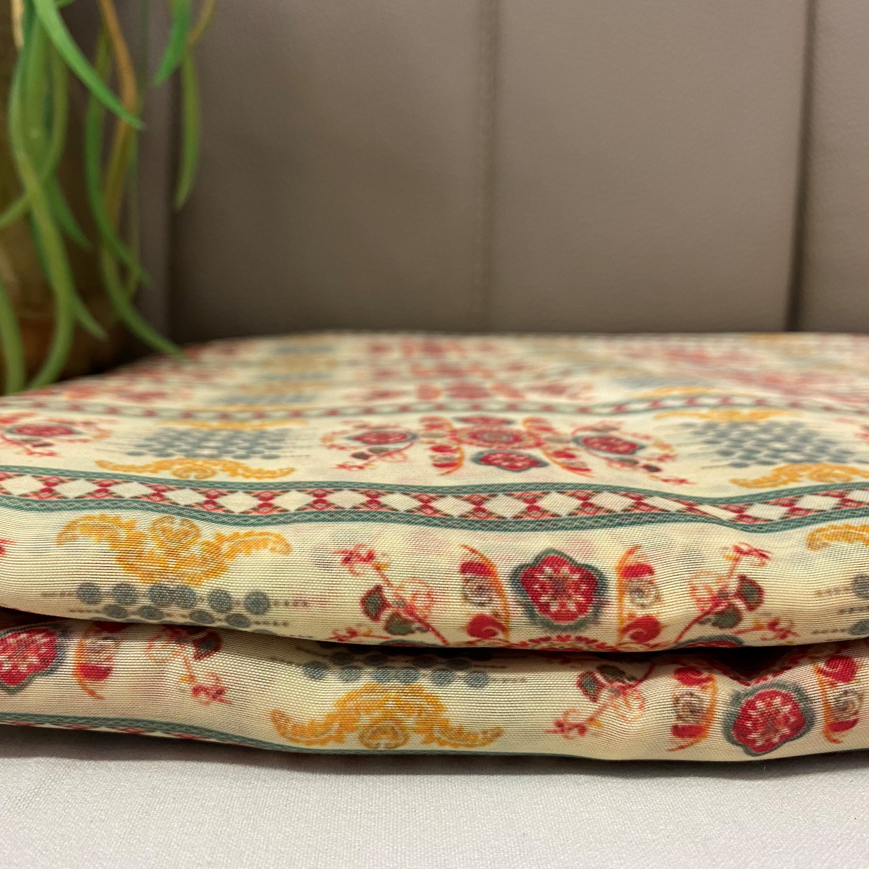 Royal sequence print on Italian chanderi per meter