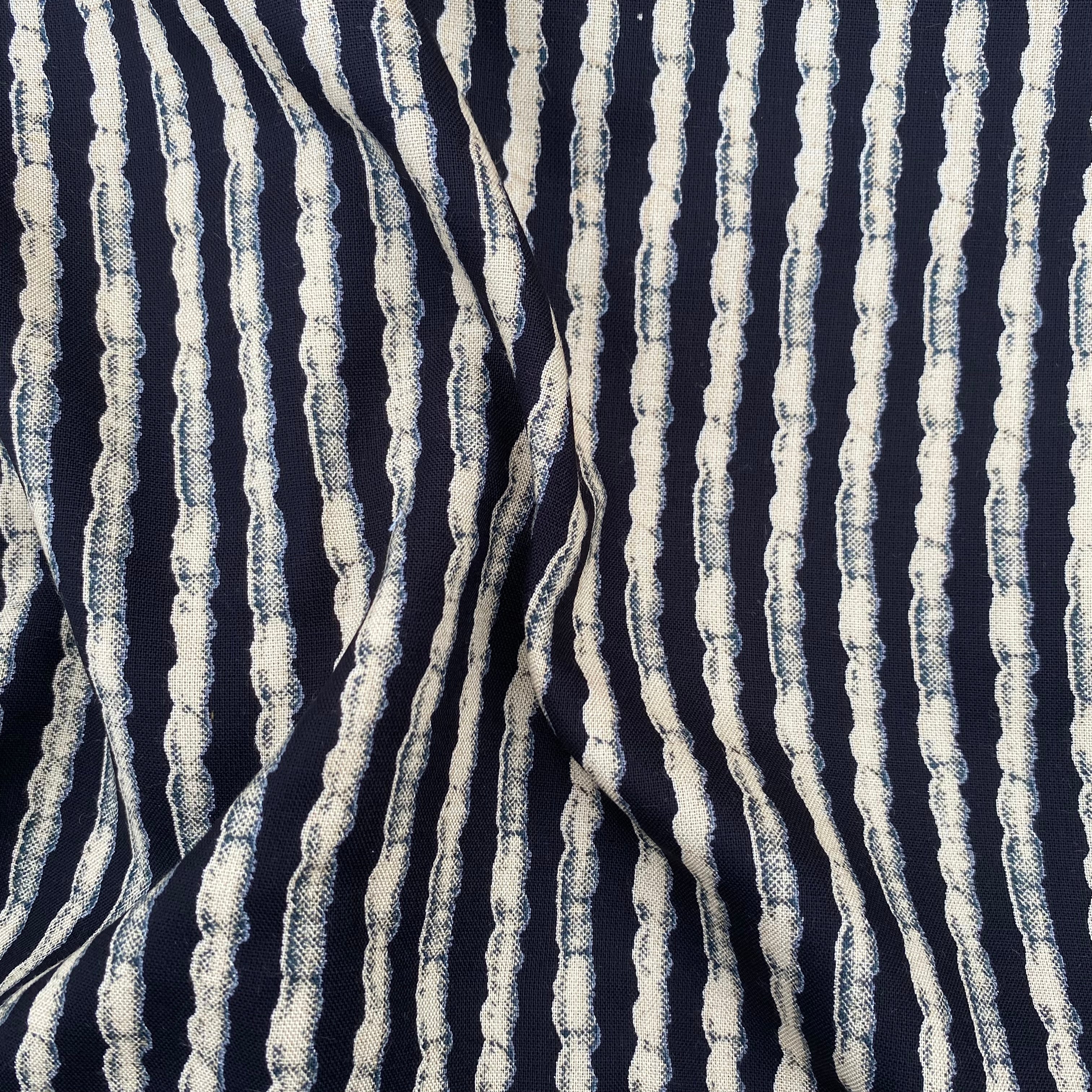 Cotton top bottom set in black with foil print per meter price