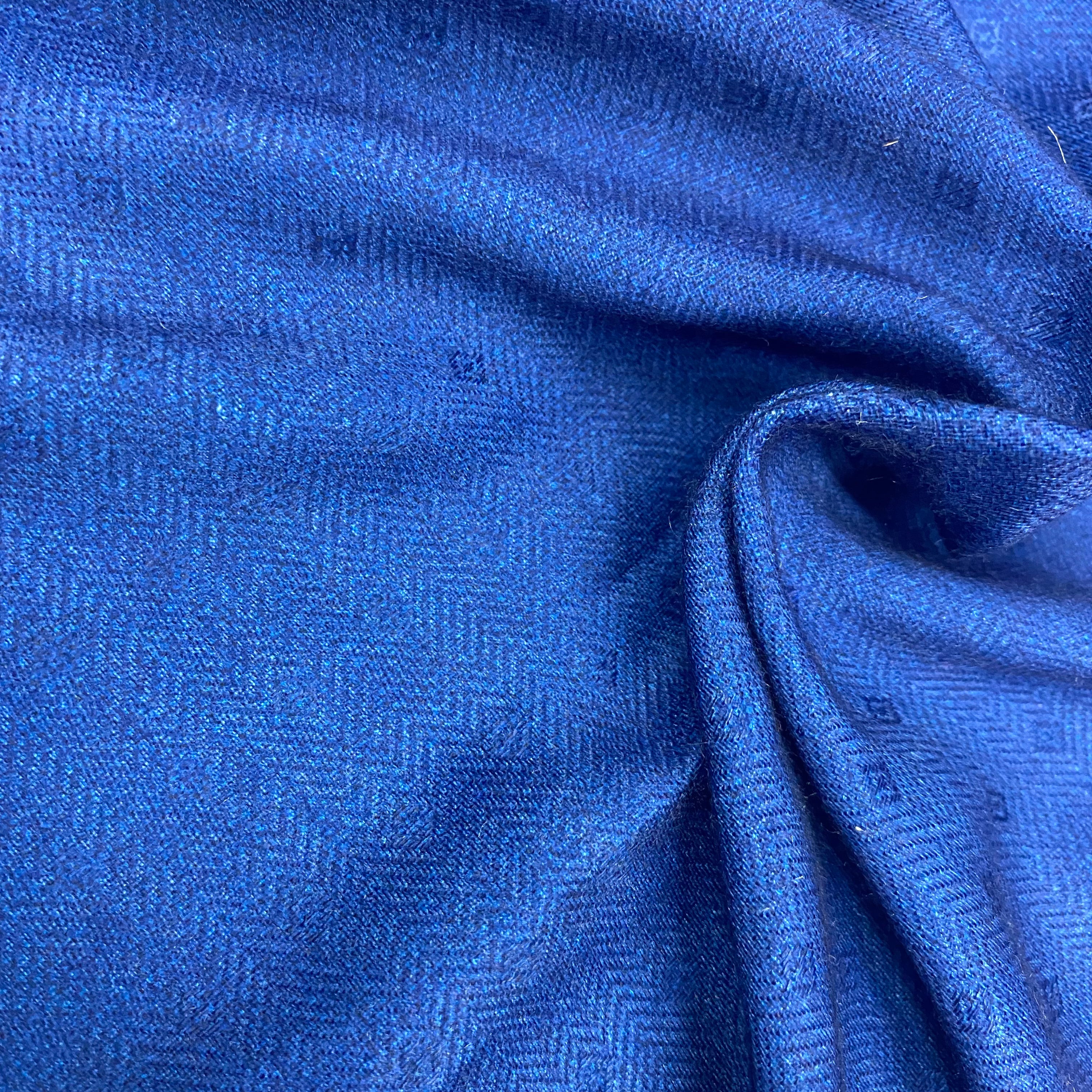 1 meter - bright plain blue color pashmina fabric