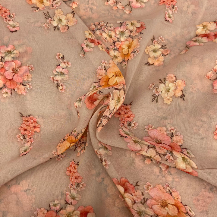 1.5 Meter Royal Floral print on Georgette