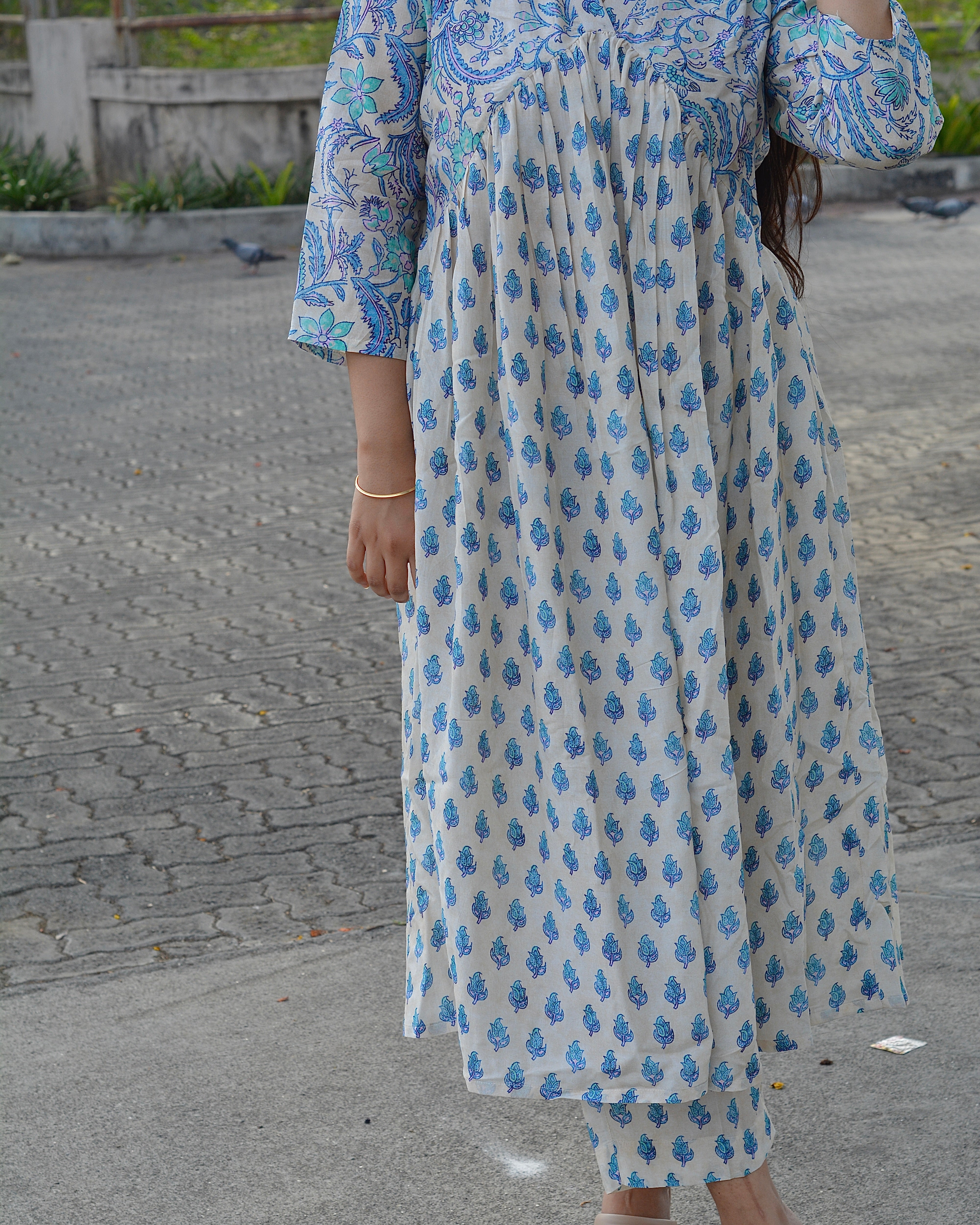 Alia cut pure muslin suit set - set of 2 - indiefabstore