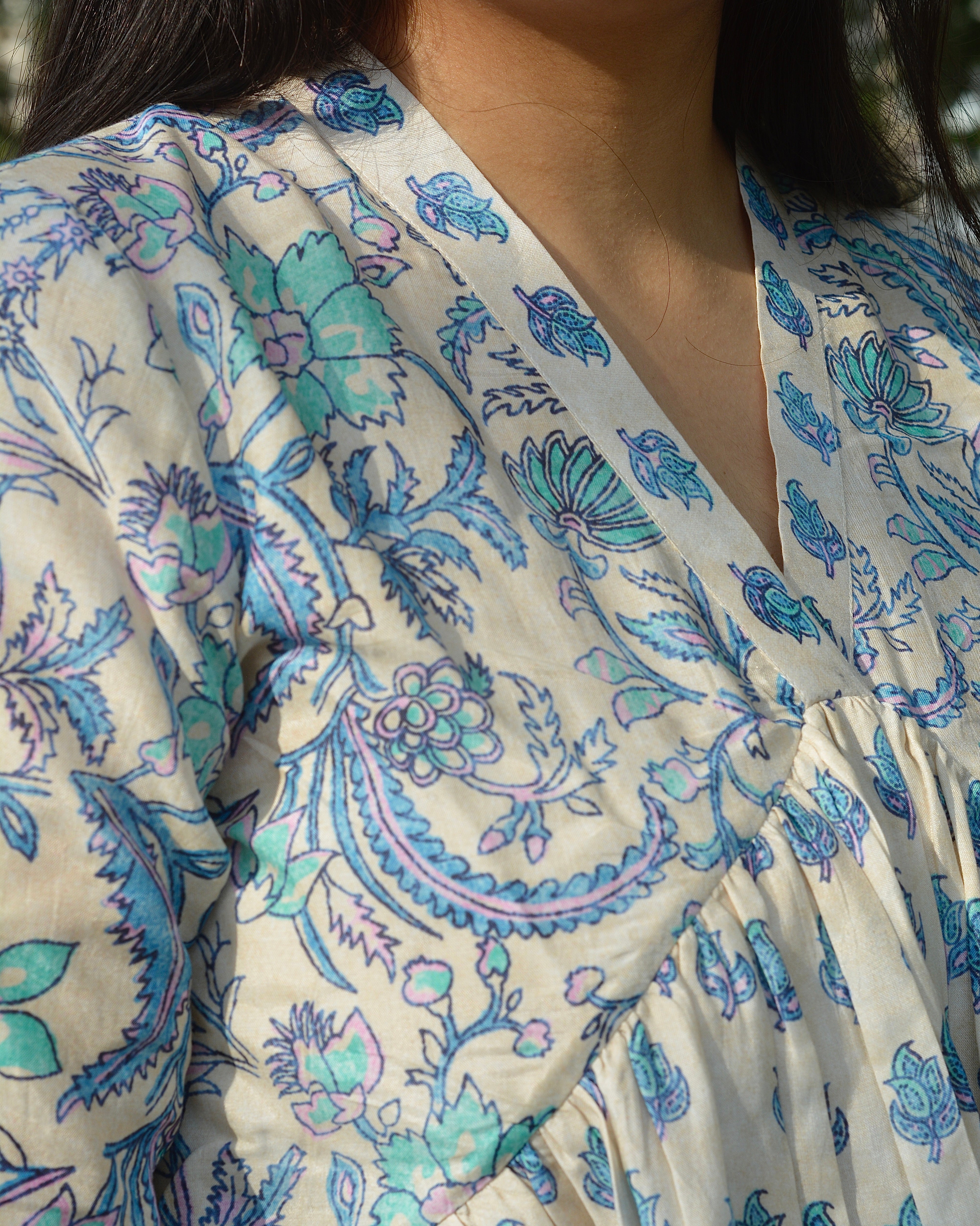 Alia cut pure muslin suit set - set of 2 - indiefabstore