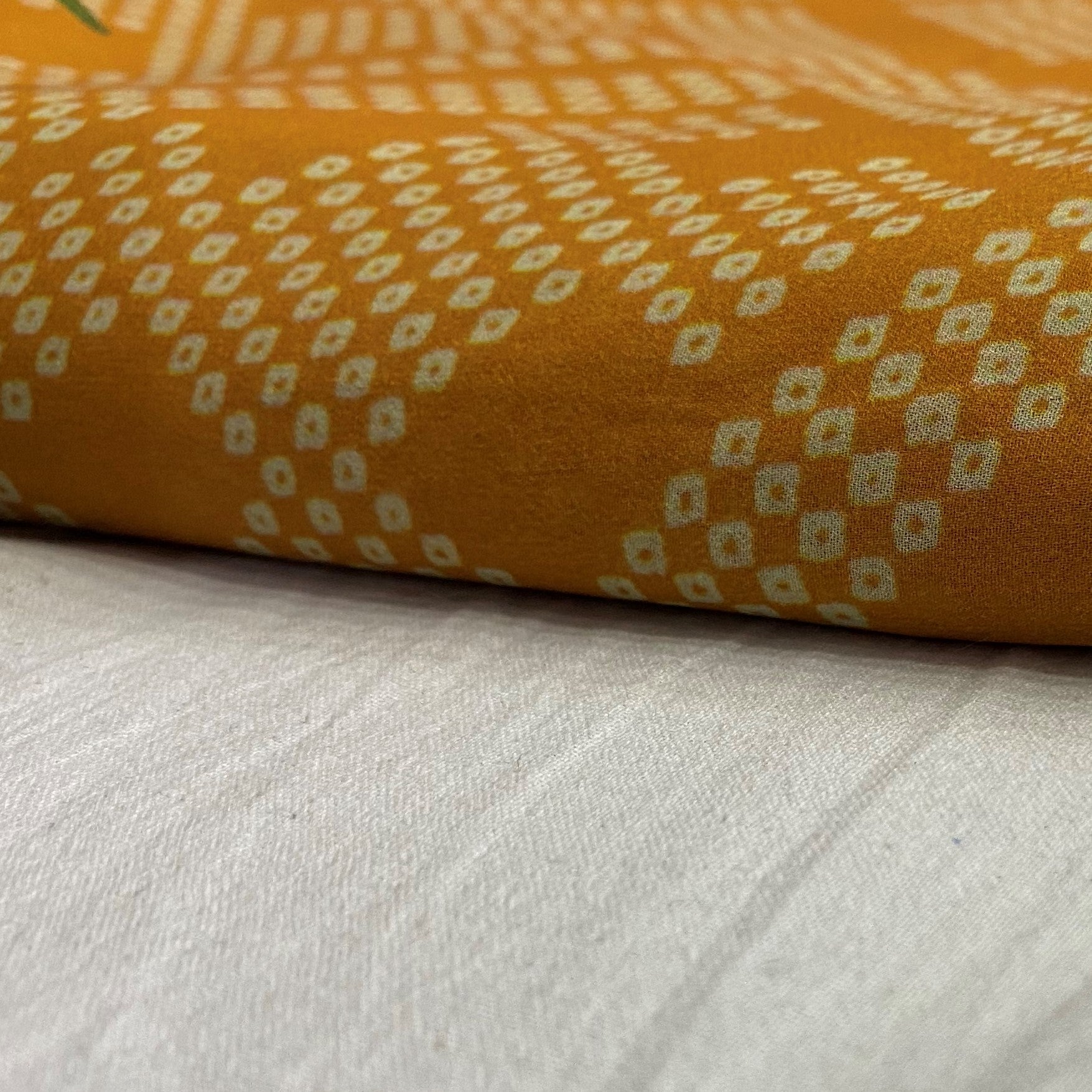 All Over Bandhani Print Georgette Fabric per meter - indiefabstore