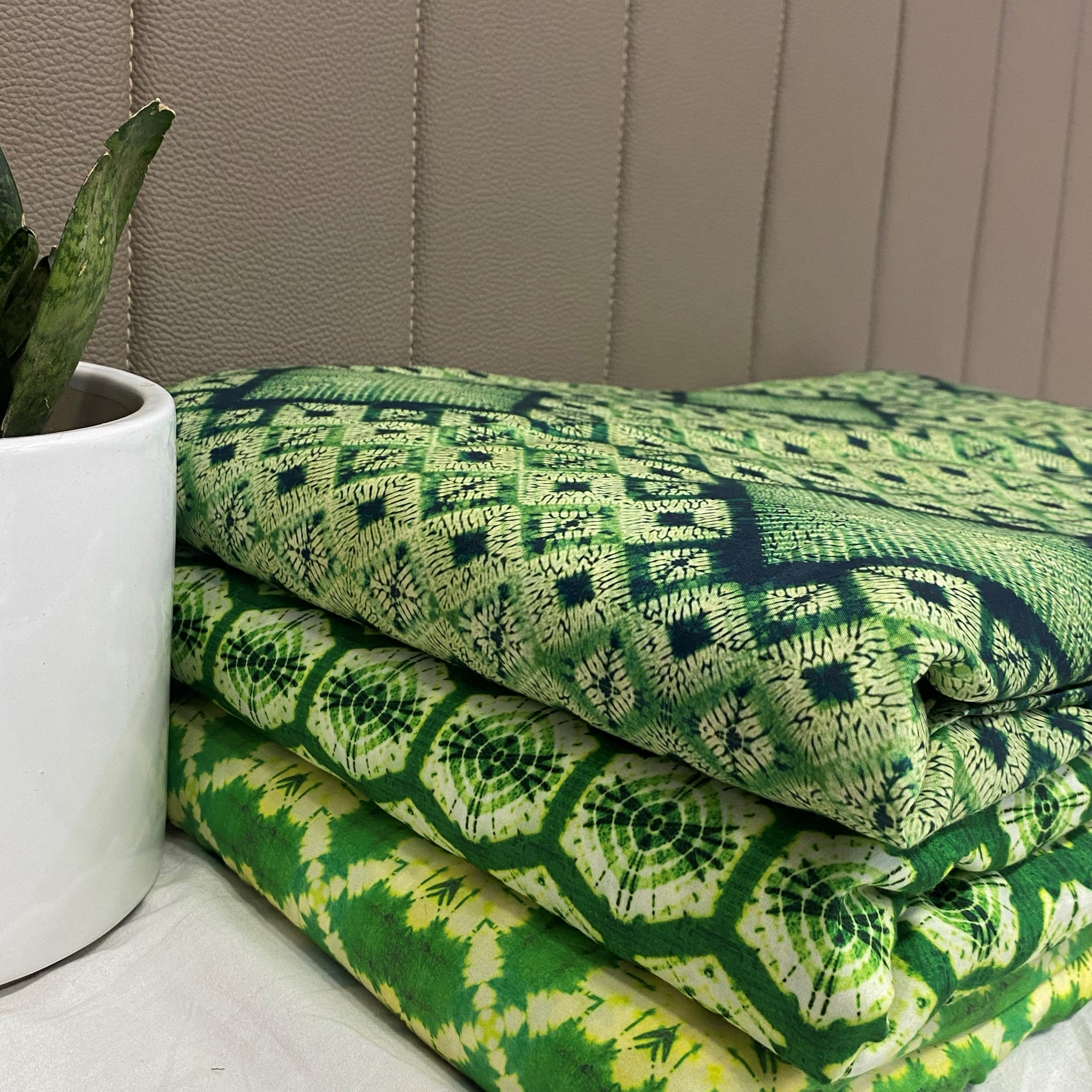 All Over Geometric Print Muslin Fabric per meter - indiefabstore