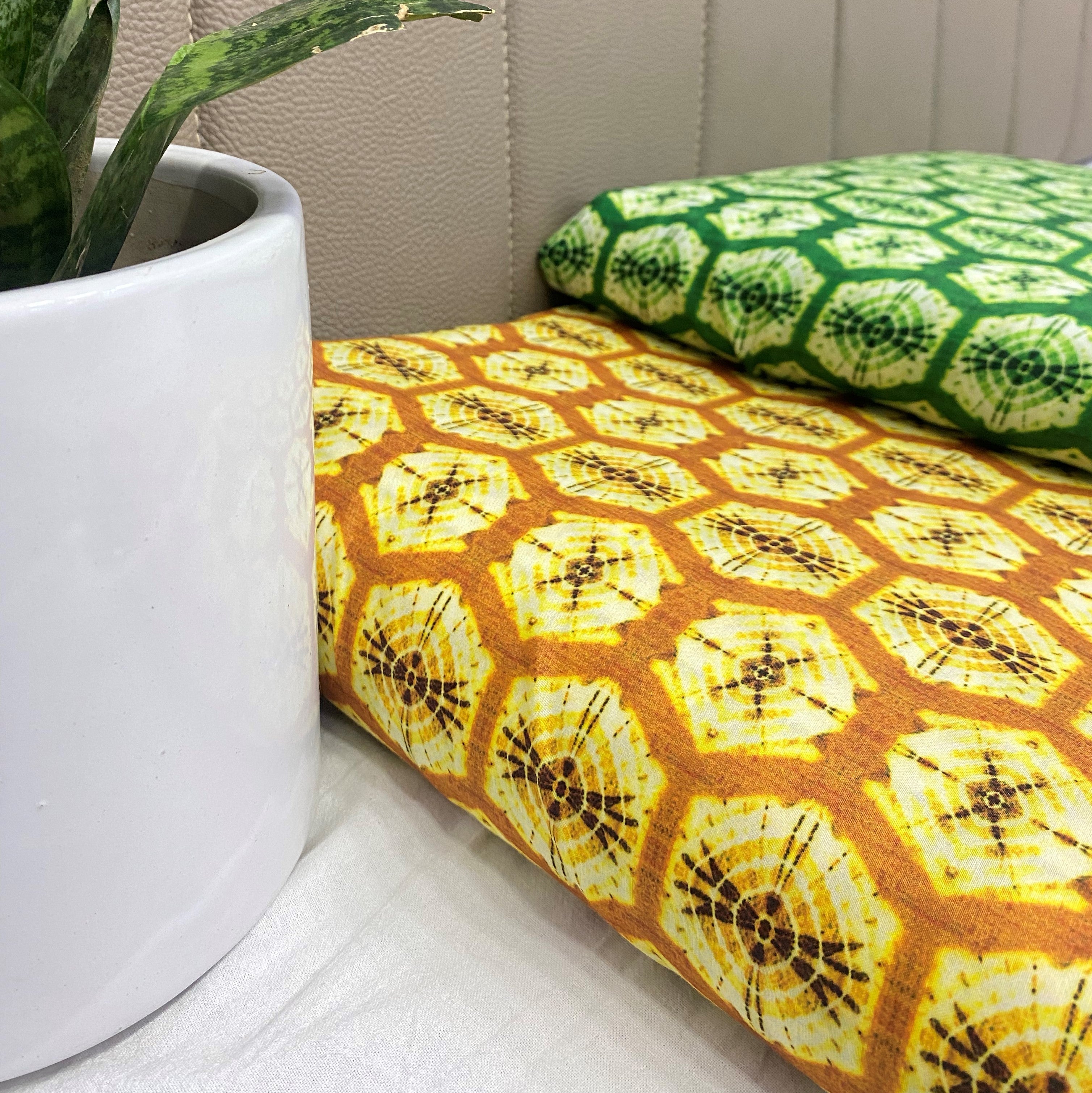 All Over Geometric Print Muslin Fabric per meter - indiefabstore