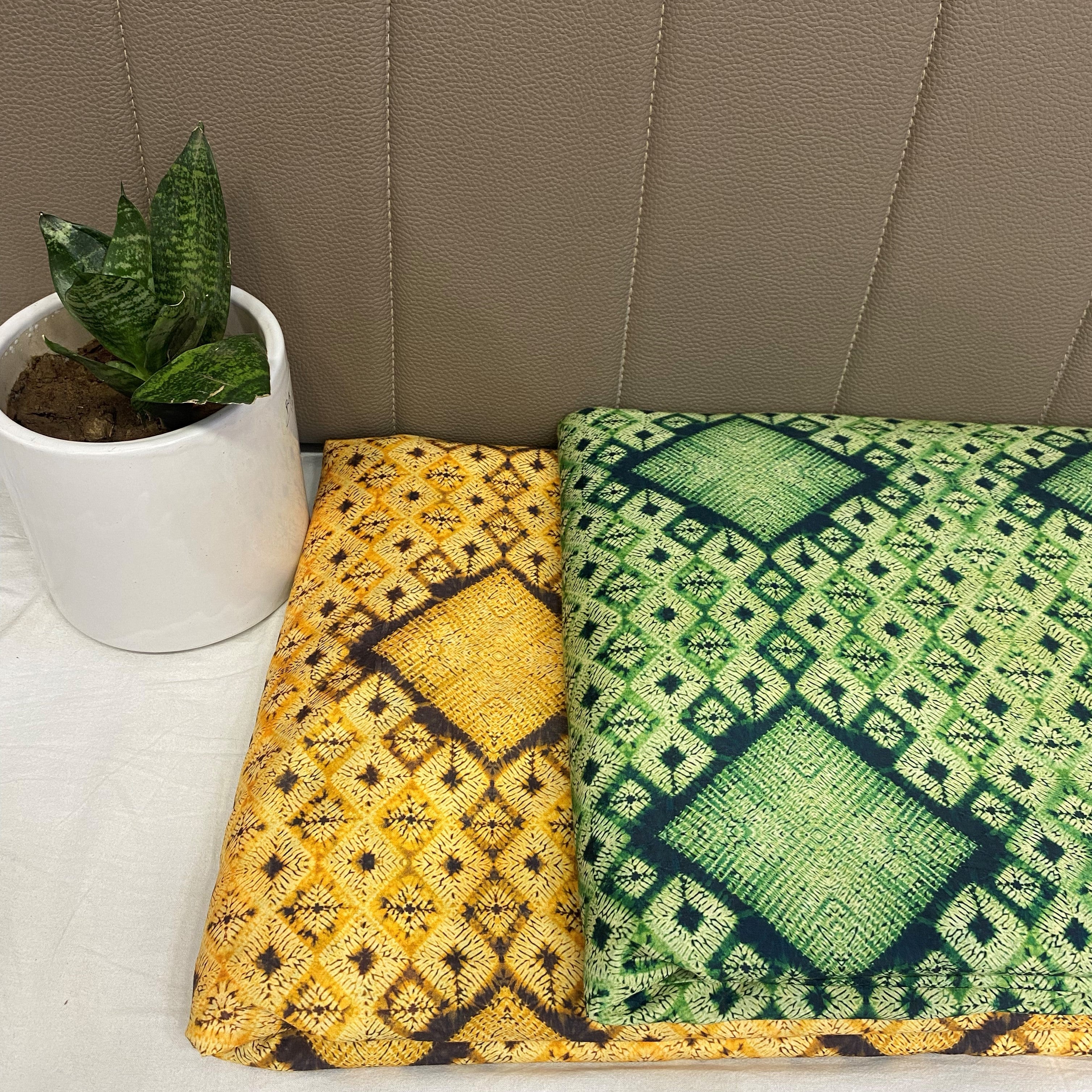 All Over Geometric Print Muslin Fabric per meter - indiefabstore