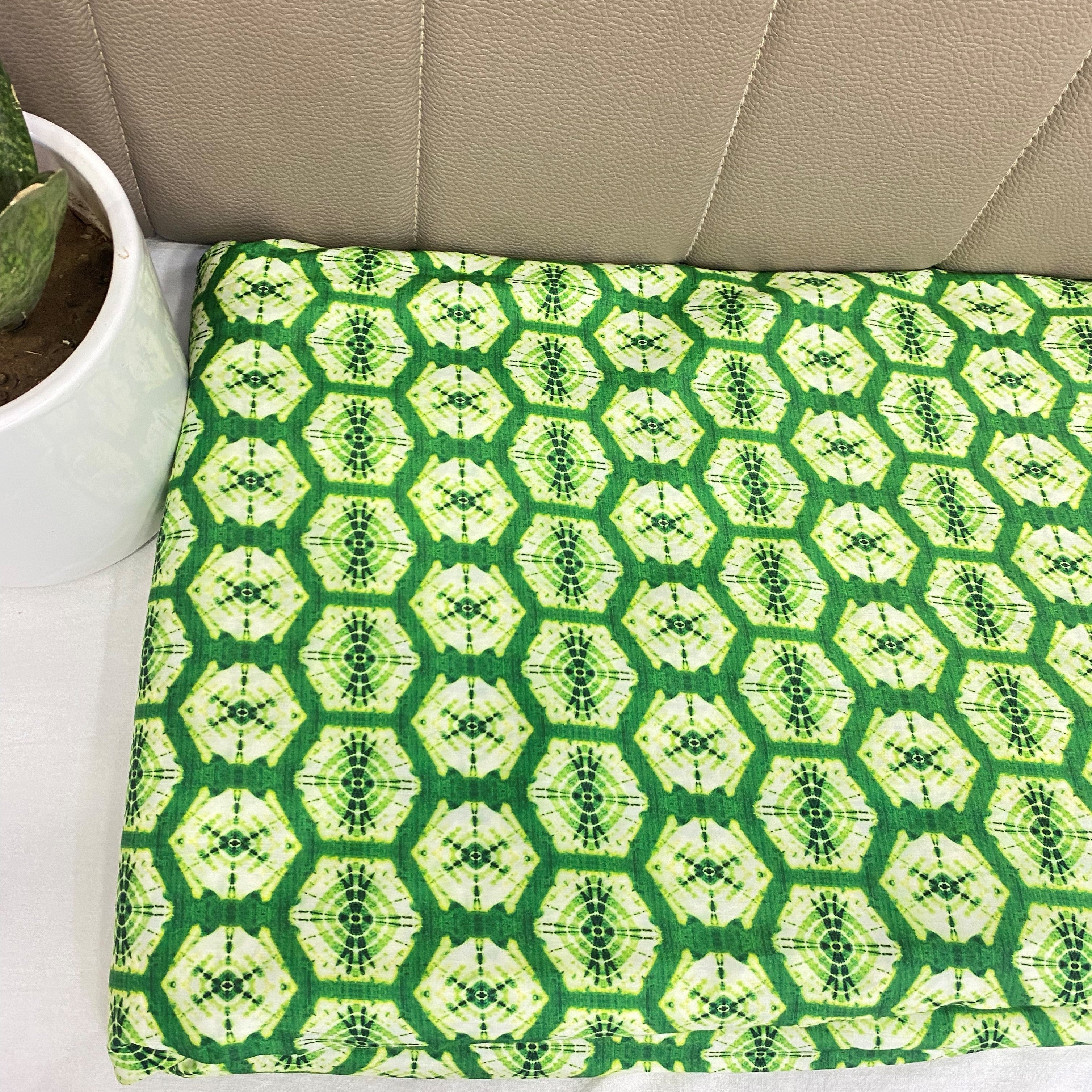 All Over Geometric Print Muslin Fabric per meter - indiefabstore