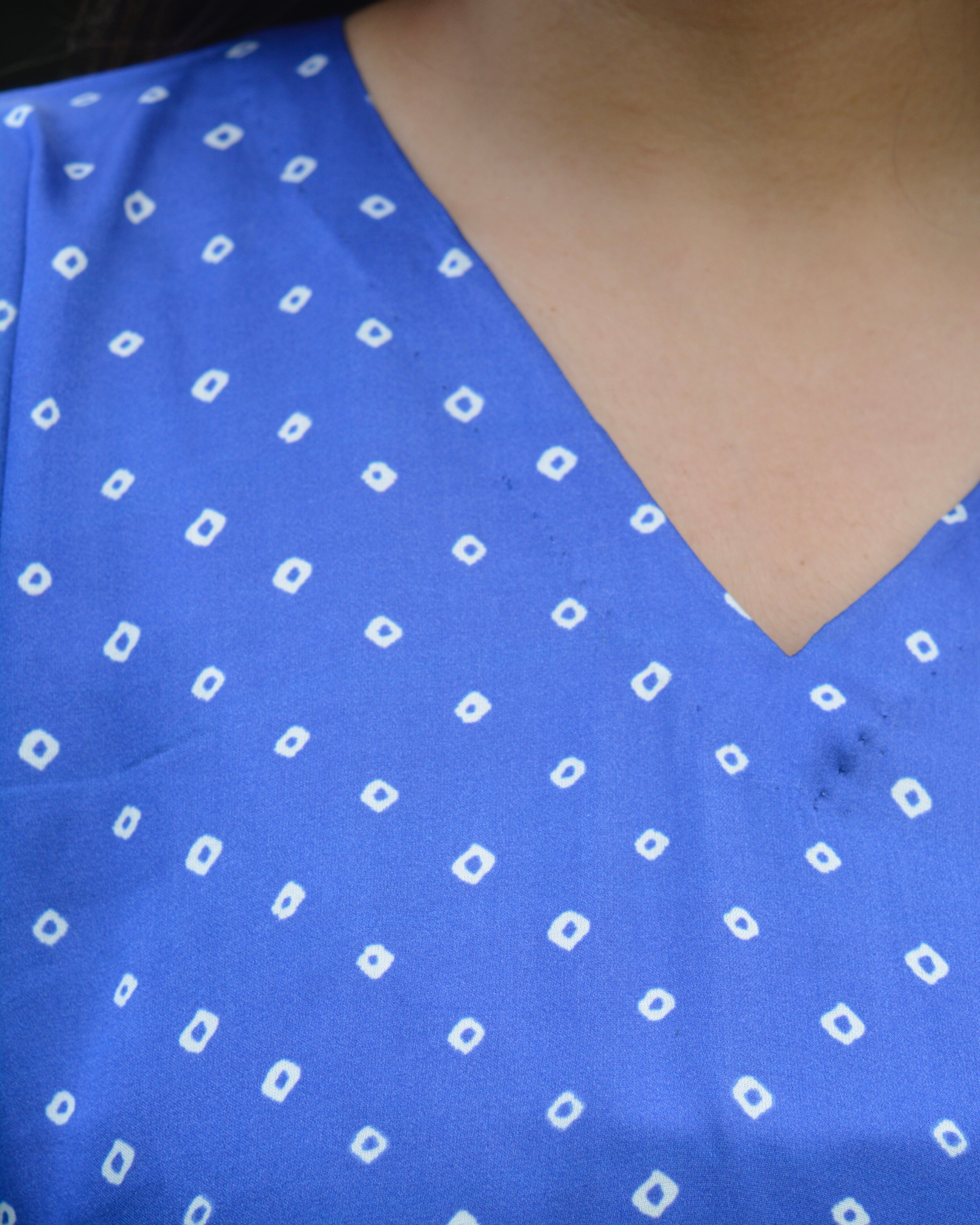 Elegant bandhani print on royal blue modal satin Kaftan - indiefabstore