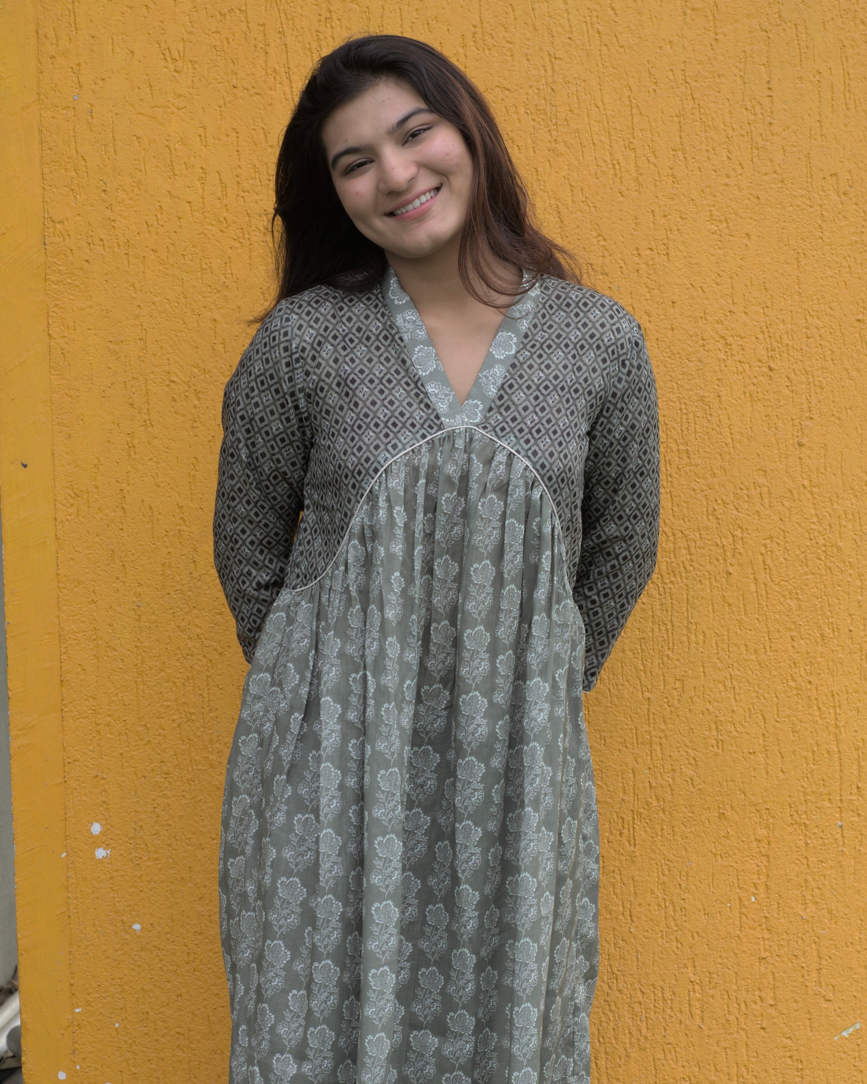 Summer print Alia cut mul cotton kurta - indiefabstore